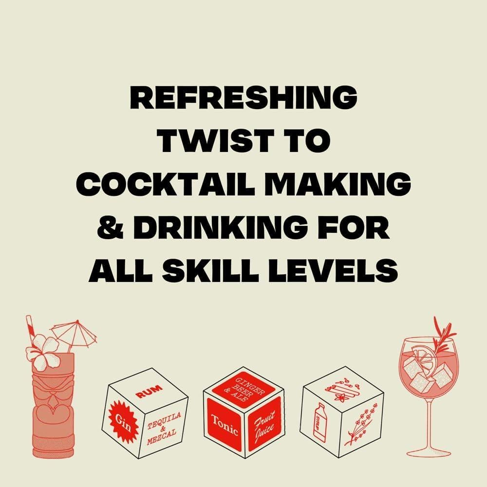 Dados de cóctel Chronicle Books - 3 dados + folleto 32 pgs