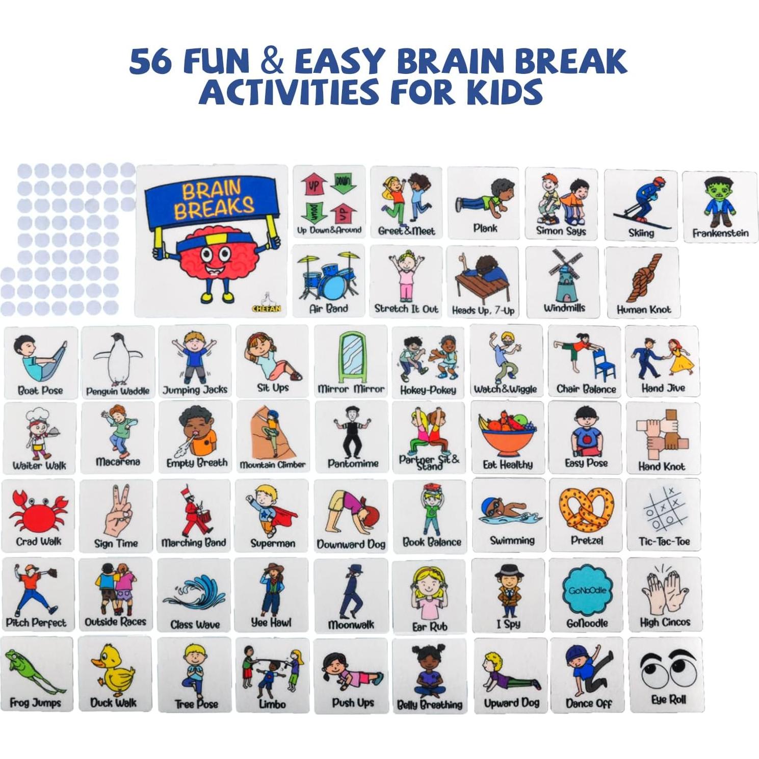 Tablero de Actividades Cerebrales CHEFAN - 56 Tarjetas de Ejercicio