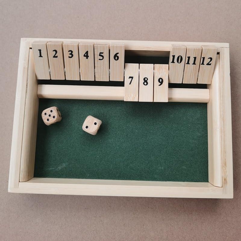 Juego de Mesa Shut The Box HNHPETUSA 21.5x15.3cm para 2 Jugadores
