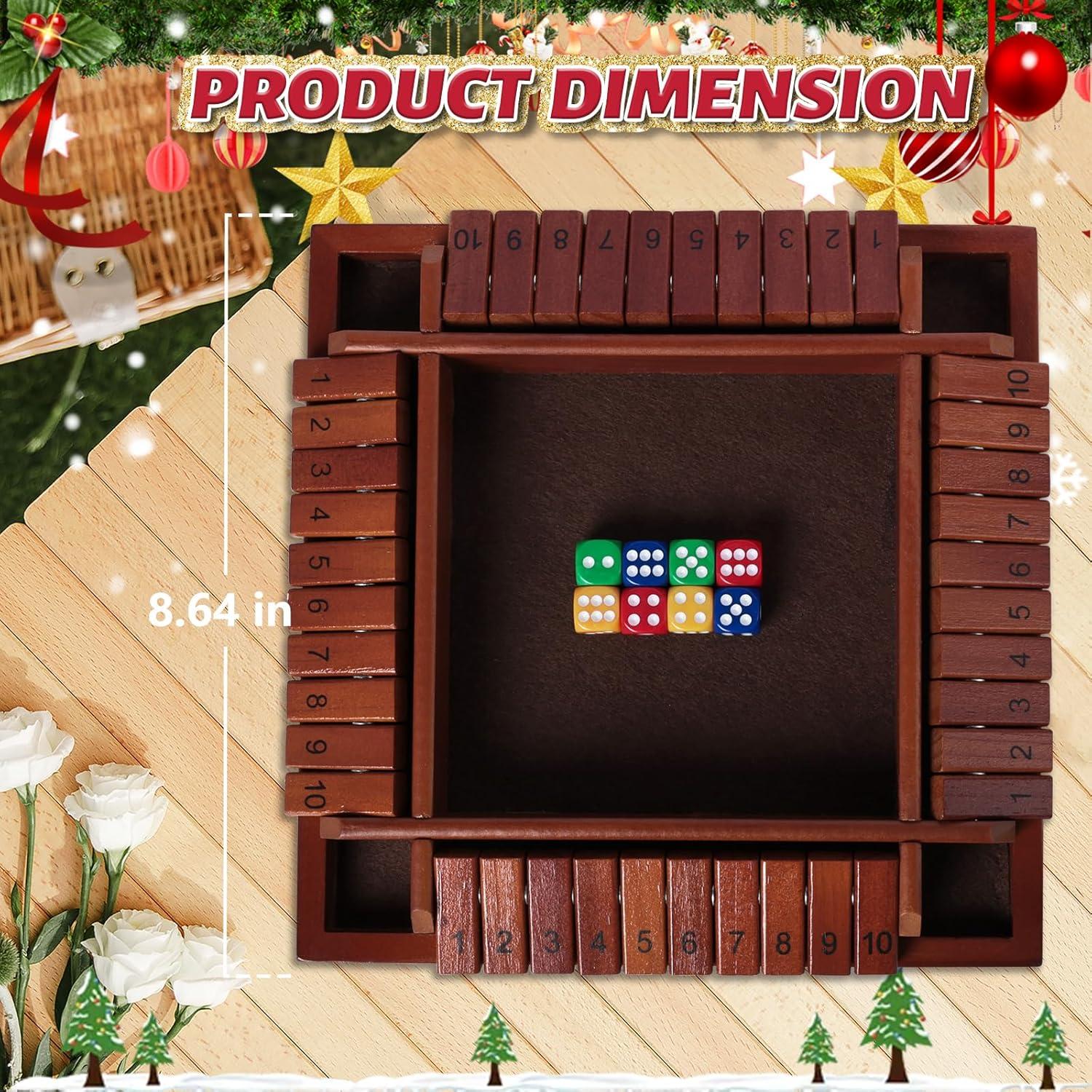 Juego de Mesa Cierra la Caja Nicecho - 8 Dados de Madera