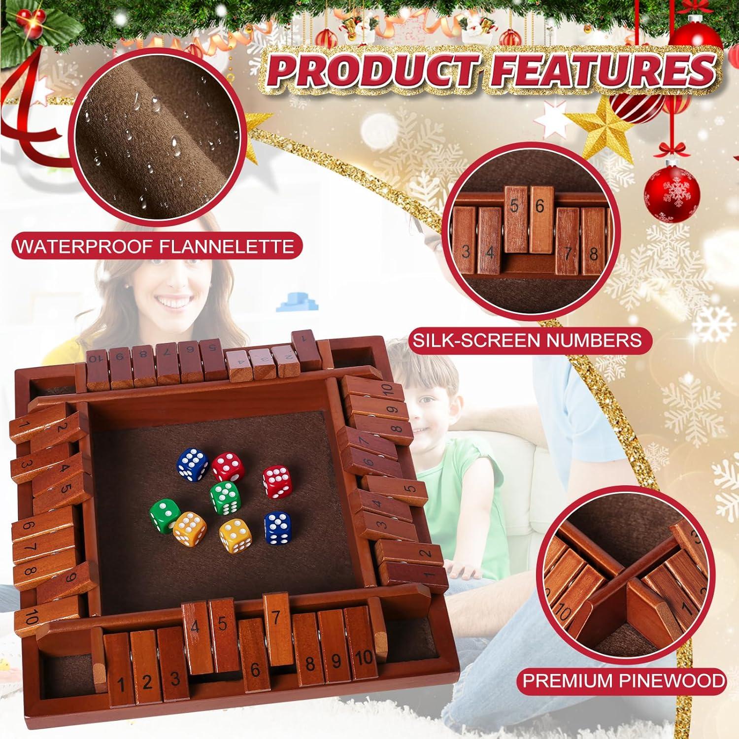 Juego de Mesa Cierra la Caja Nicecho - 8 Dados de Madera