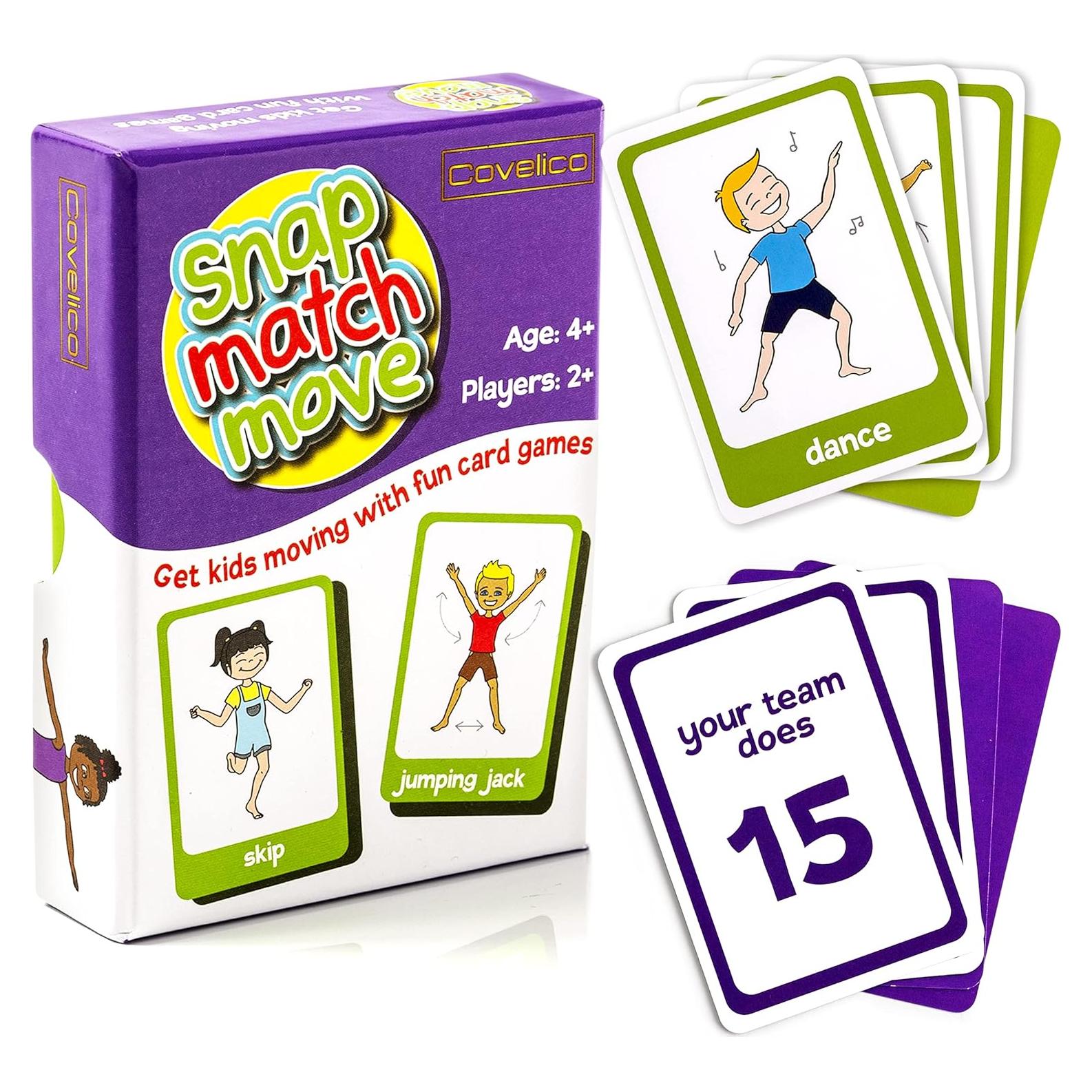 Tarjetas de Ejercicio para Niños Covelico - 40 Movimientos Activos