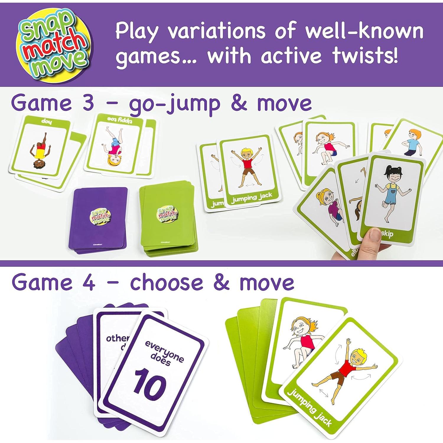 Tarjetas de Ejercicio para Niños Covelico - 40 Movimientos Activos