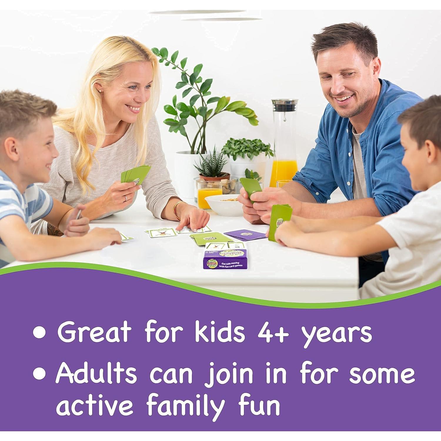 Tarjetas de Ejercicio para Niños Covelico - 40 Movimientos Activos