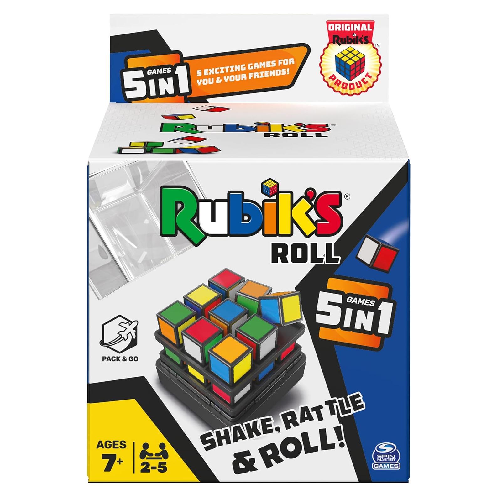Rubik's Roll Juego de Dados 5 en 1 Spin Master para Viajar