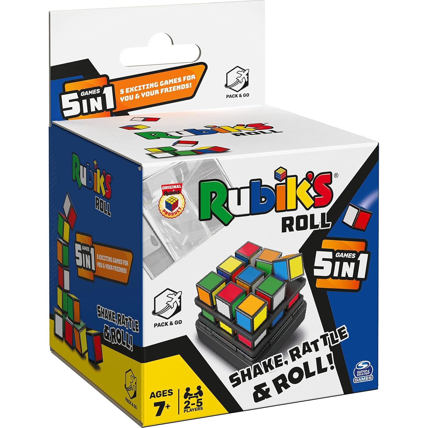 Rubik's Roll Juego de Dados 5 en 1 Spin Master para Viajar