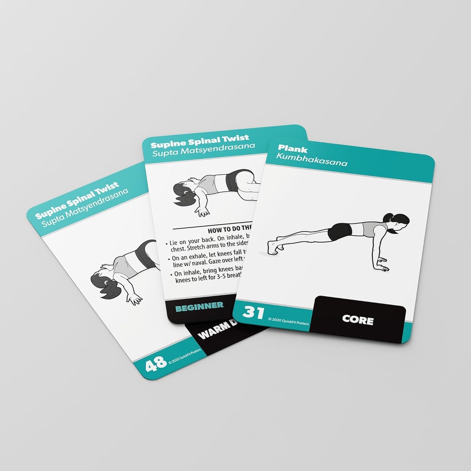 Tarjetas de Ejercicio de Posturas de Yoga Palace Learning - 50 Posiciones