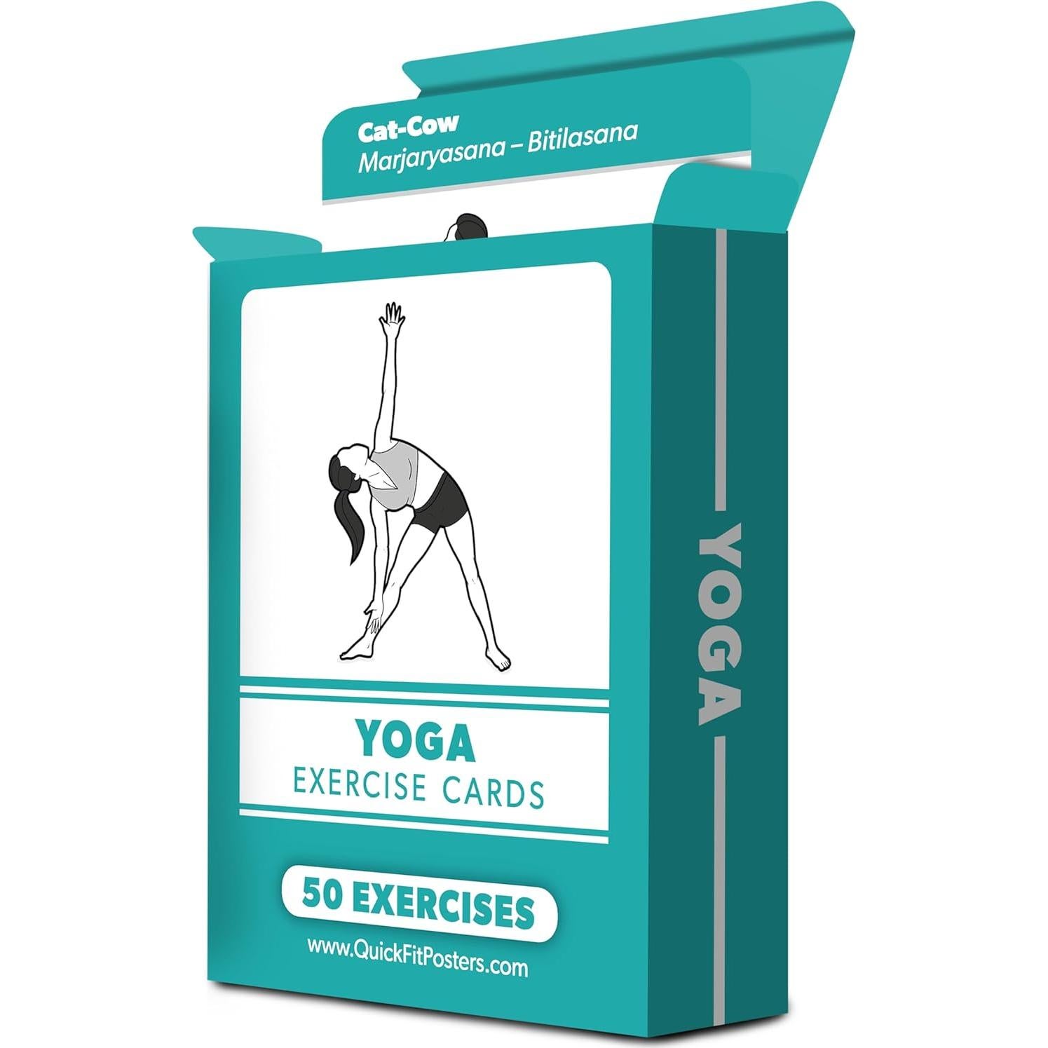 Tarjetas de Ejercicio de Posturas de Yoga Palace Learning - 50 Posiciones
