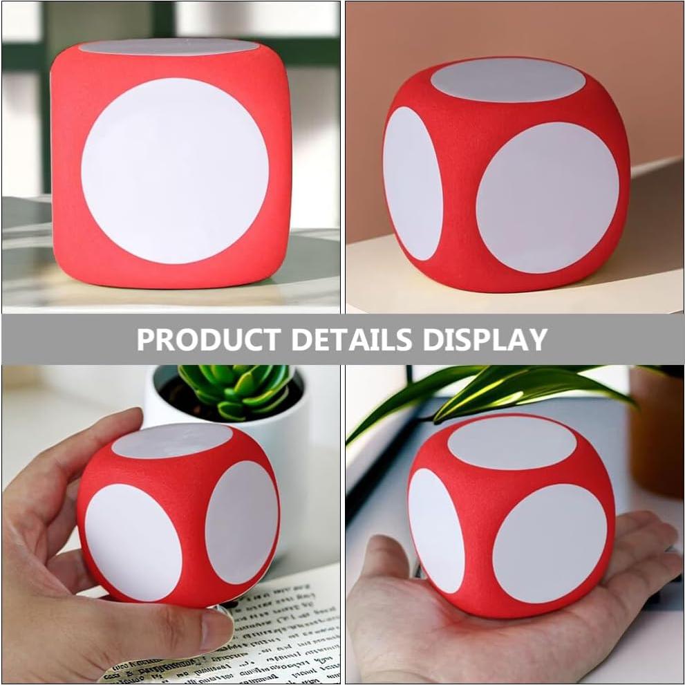 4pcs Giant Foam Dice, Dry Erase Dice Dice Jumbo Dice Big Dice Writable Game Dice Education Playing Game Dice Teaching Prop for Home Classroom