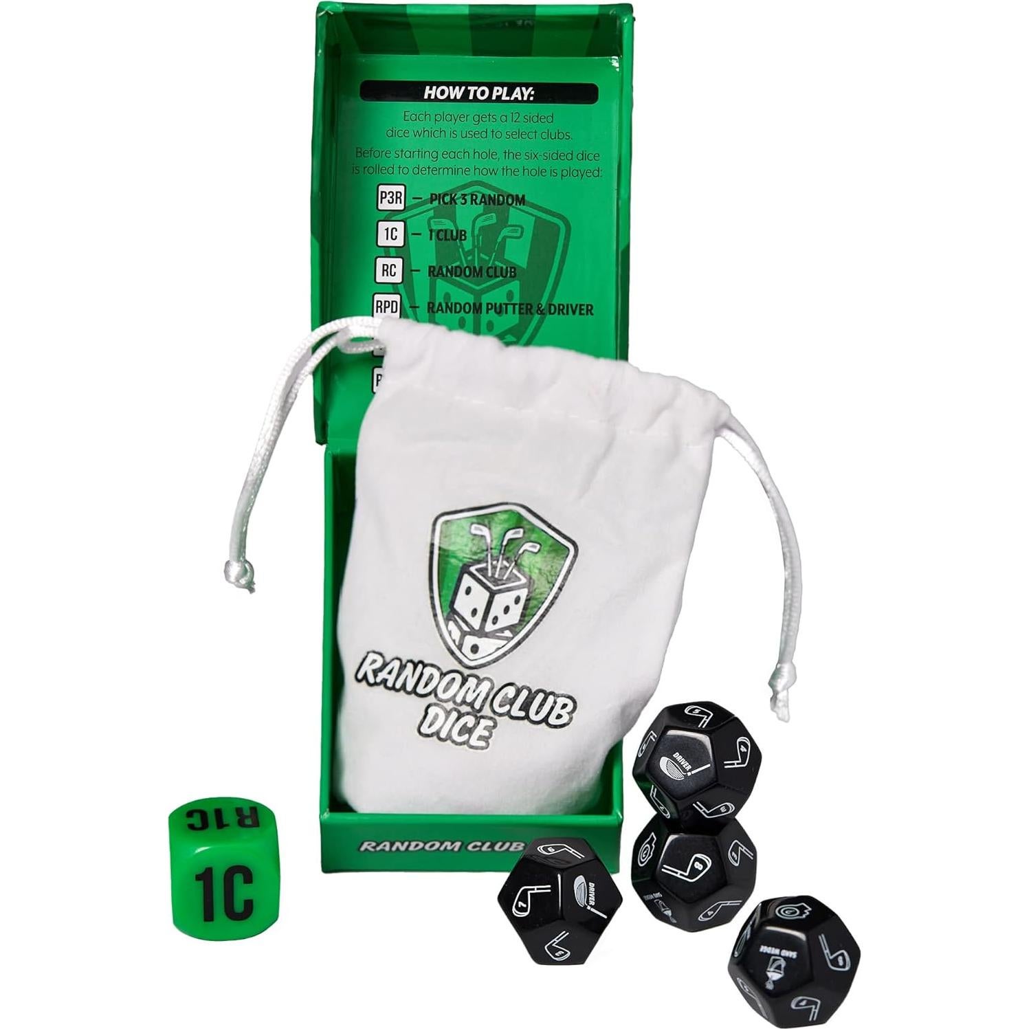 Juego de Dados de Golf Fore! Cards - 4 Dados + Dado de Acción