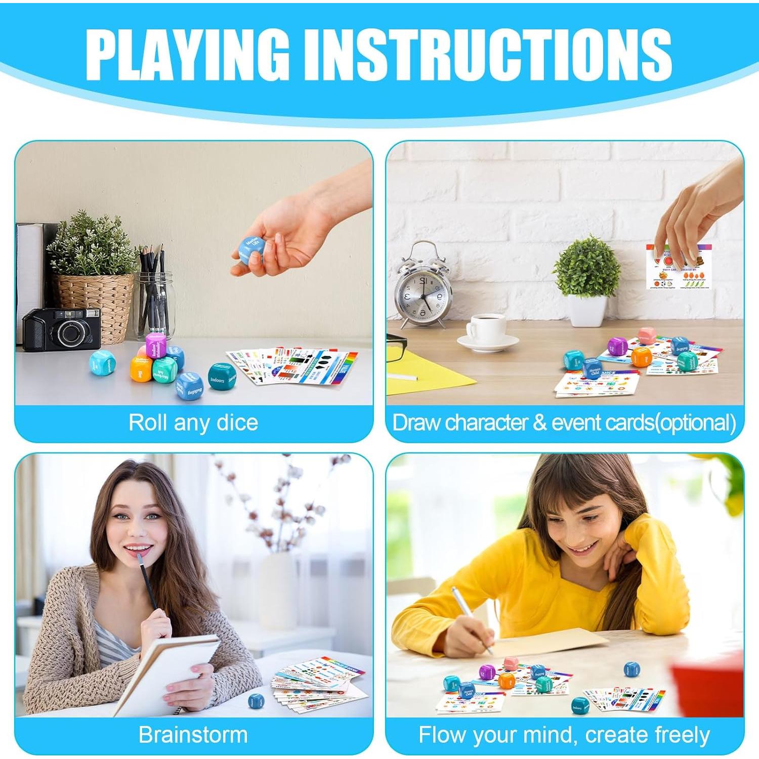 Set de Dados de Arte Pajean 25 Pcs con Tarjetas Creativas