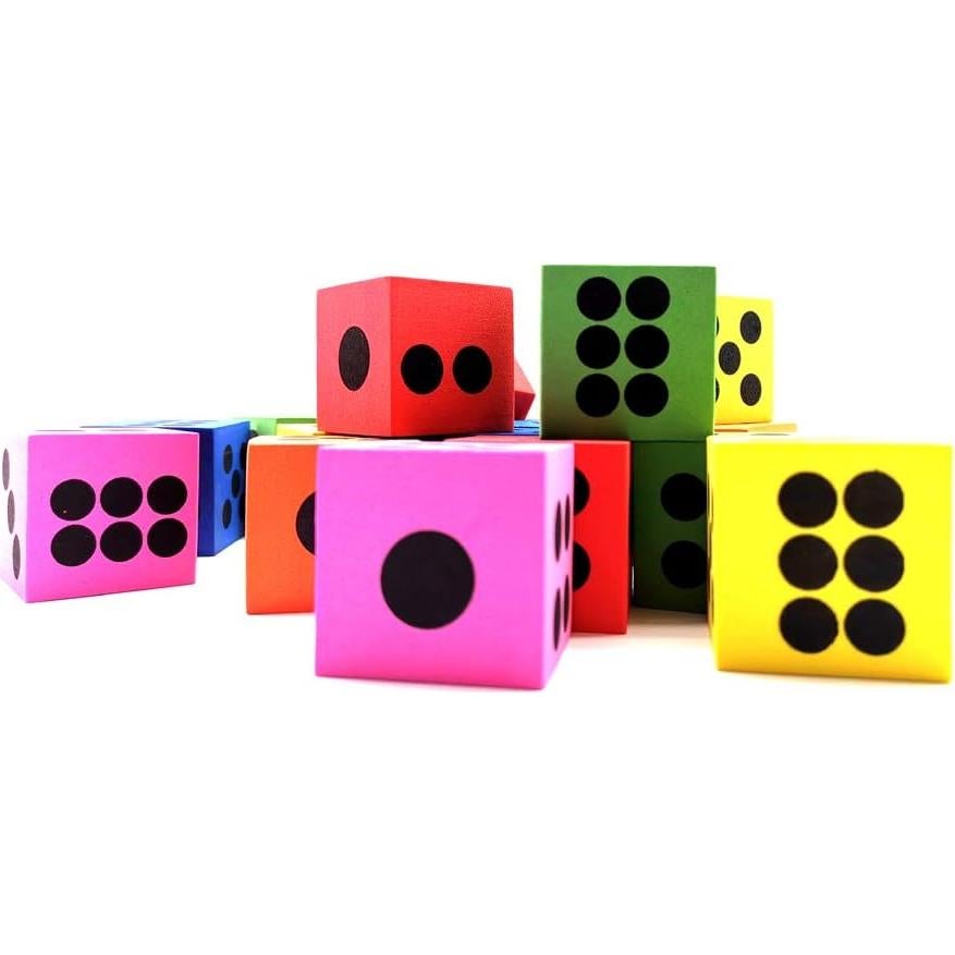 Dados de espuma EVA coloridos para niños - 24 piezas educativos