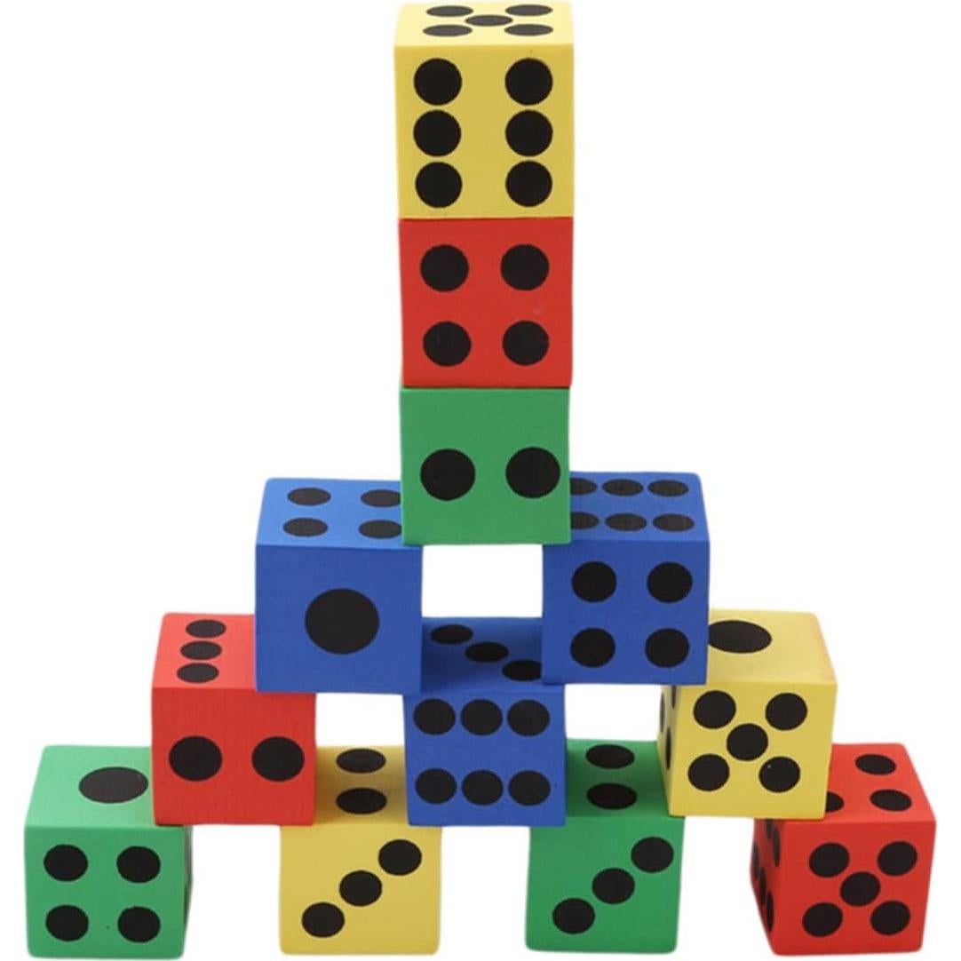 Dados de espuma EVA coloridos para niños - 24 piezas educativos