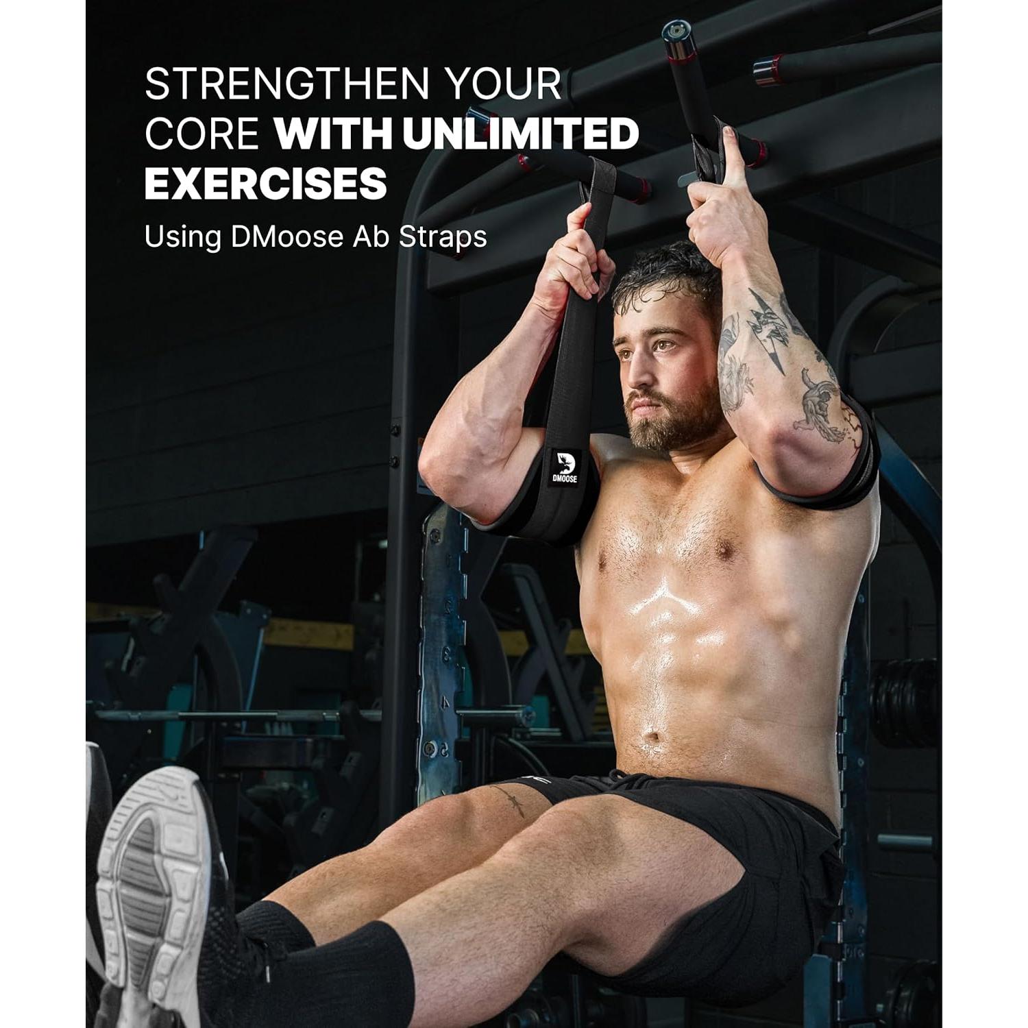 Cintas Abdominales Colgantes DMoose - Soporte 150 kg, Neopreno