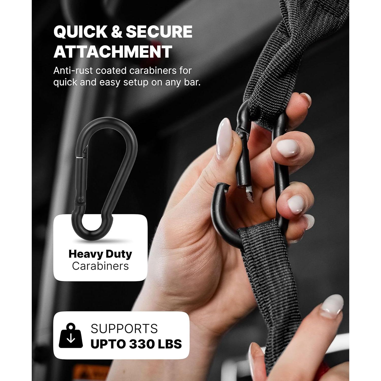 Cintas Abdominales Colgantes DMoose - Soporte 150 kg, Neopreno