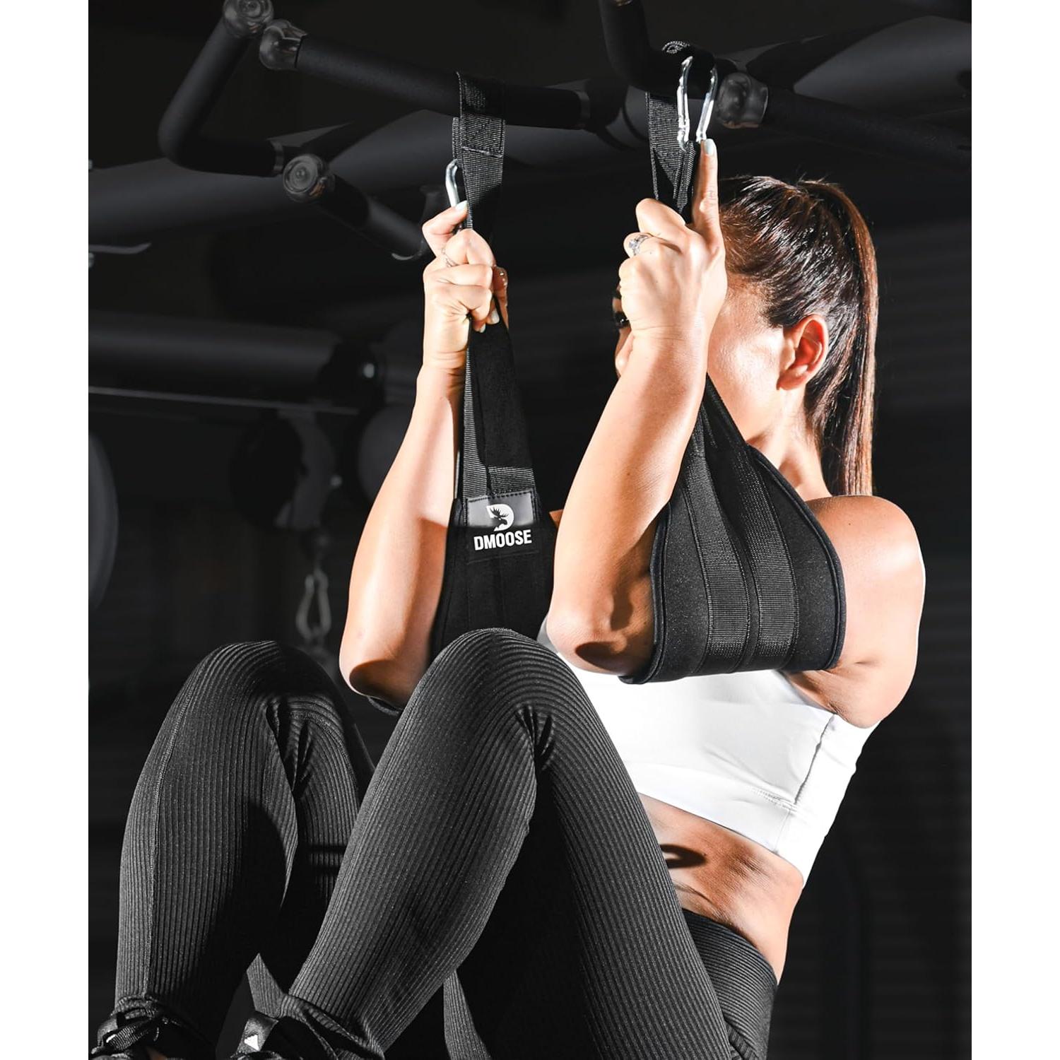 Cintas Abdominales Colgantes DMoose - Soporte 150 kg, Neopreno