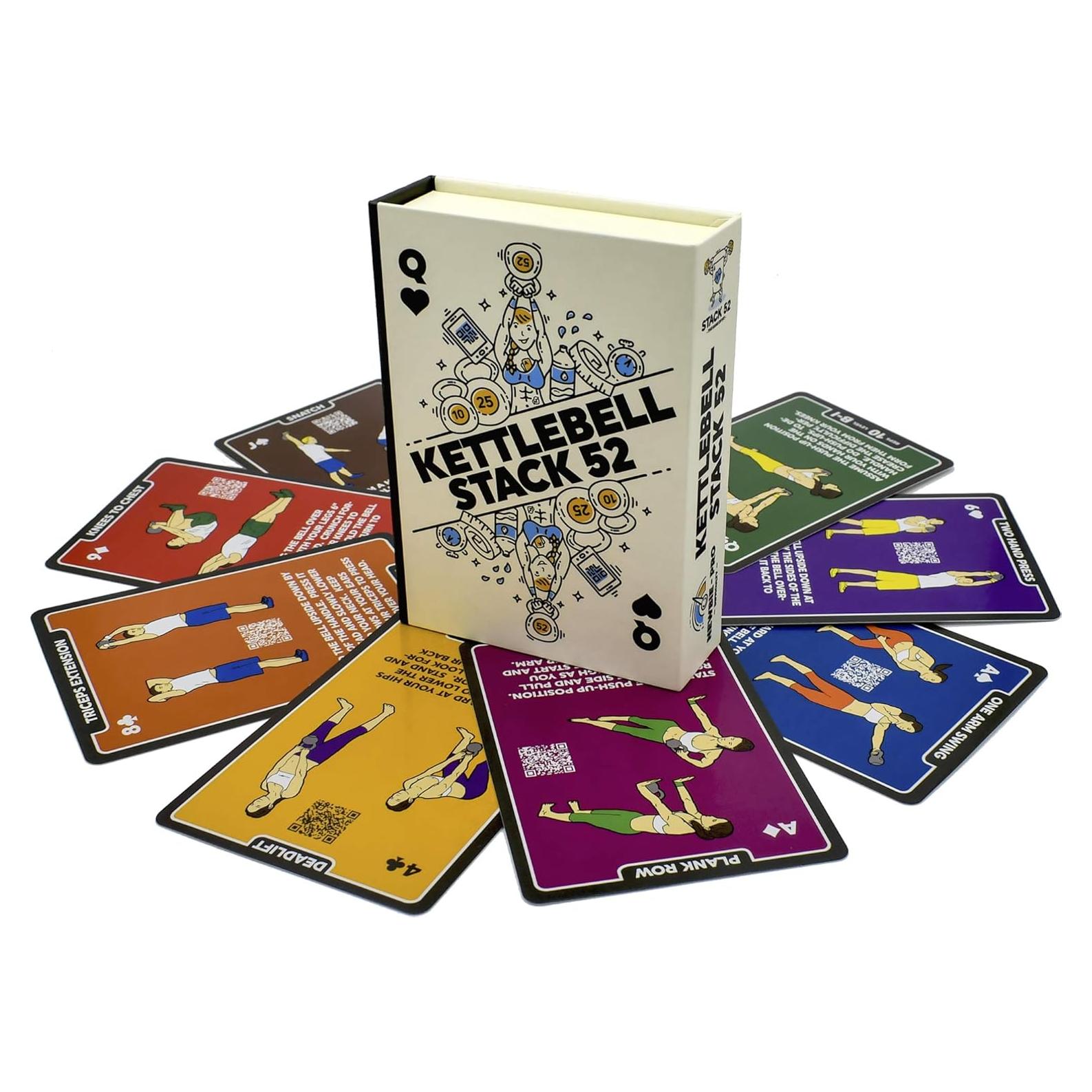 Tarjetas de Ejercicio Kettlebell Stack 52 - Entrenamiento en Casa