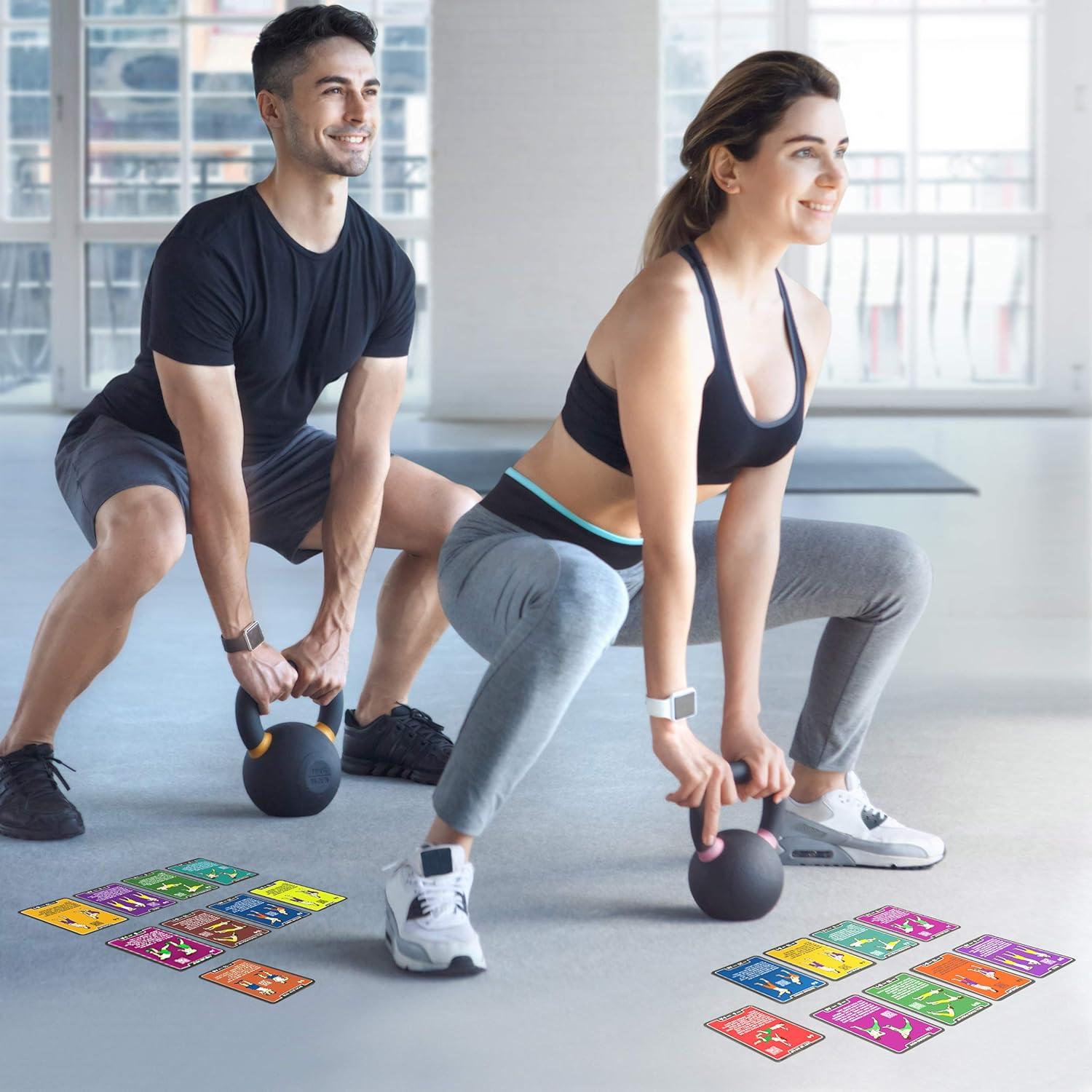 Tarjetas de Ejercicio Kettlebell Stack 52 - Entrenamiento en Casa