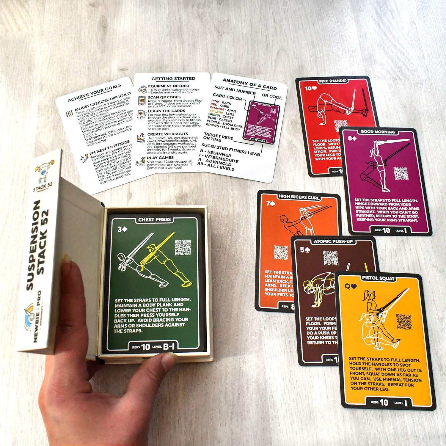 Tarjetas de Ejercicio de Suspensión Stack 52 - 52 Ejercicios
