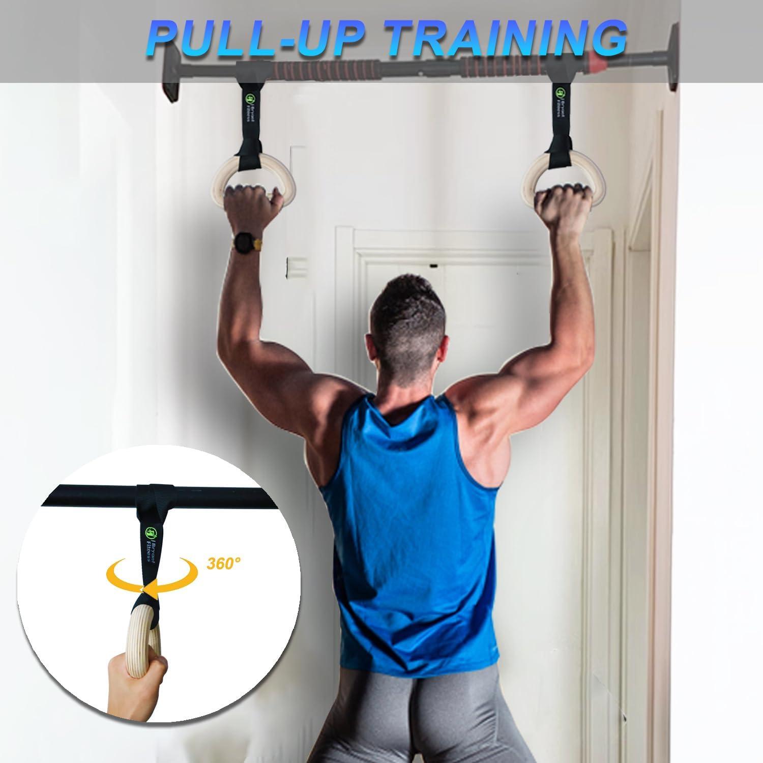 Anillos Gimnásticos de Madera J Bryant BHM-01352 - Agarraderas y Correas Resistentes