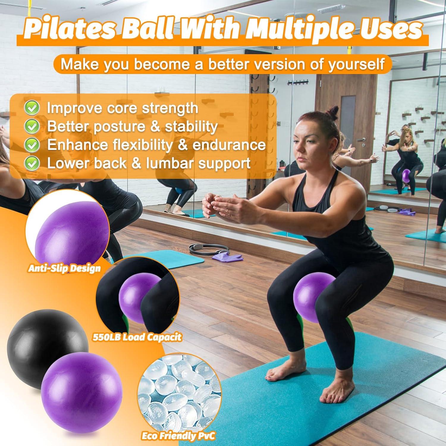 Kit de Pilates Genérico con Anillos, Pelotas y Bandas - 14"