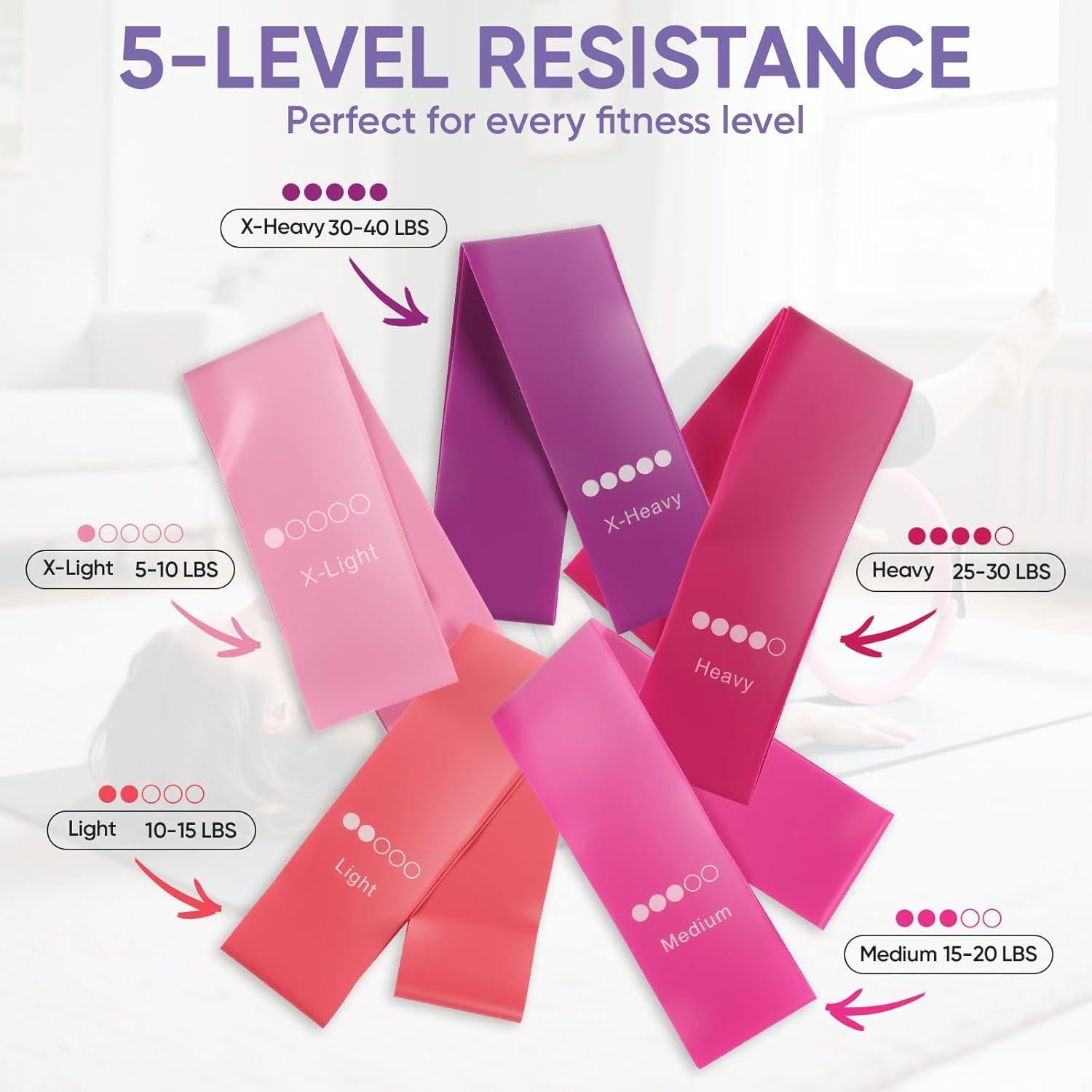 Kit de Pilates ElaraFit 13 Piezas para Mujeres - Anillo, Pelota y Bandas