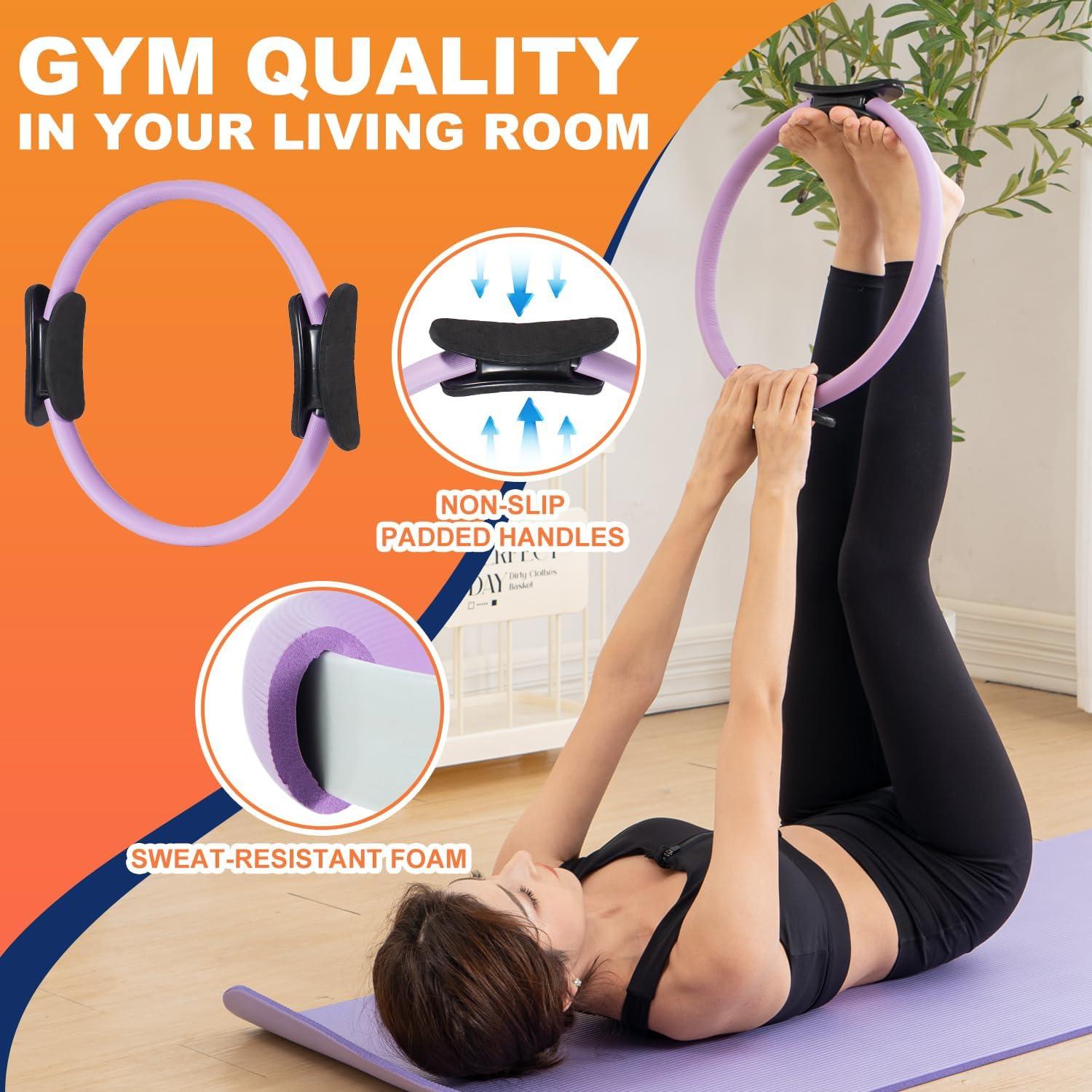 Conjunto de Pilates Tsikavo: Anillo, Pelotas y Bandas de Resistencia