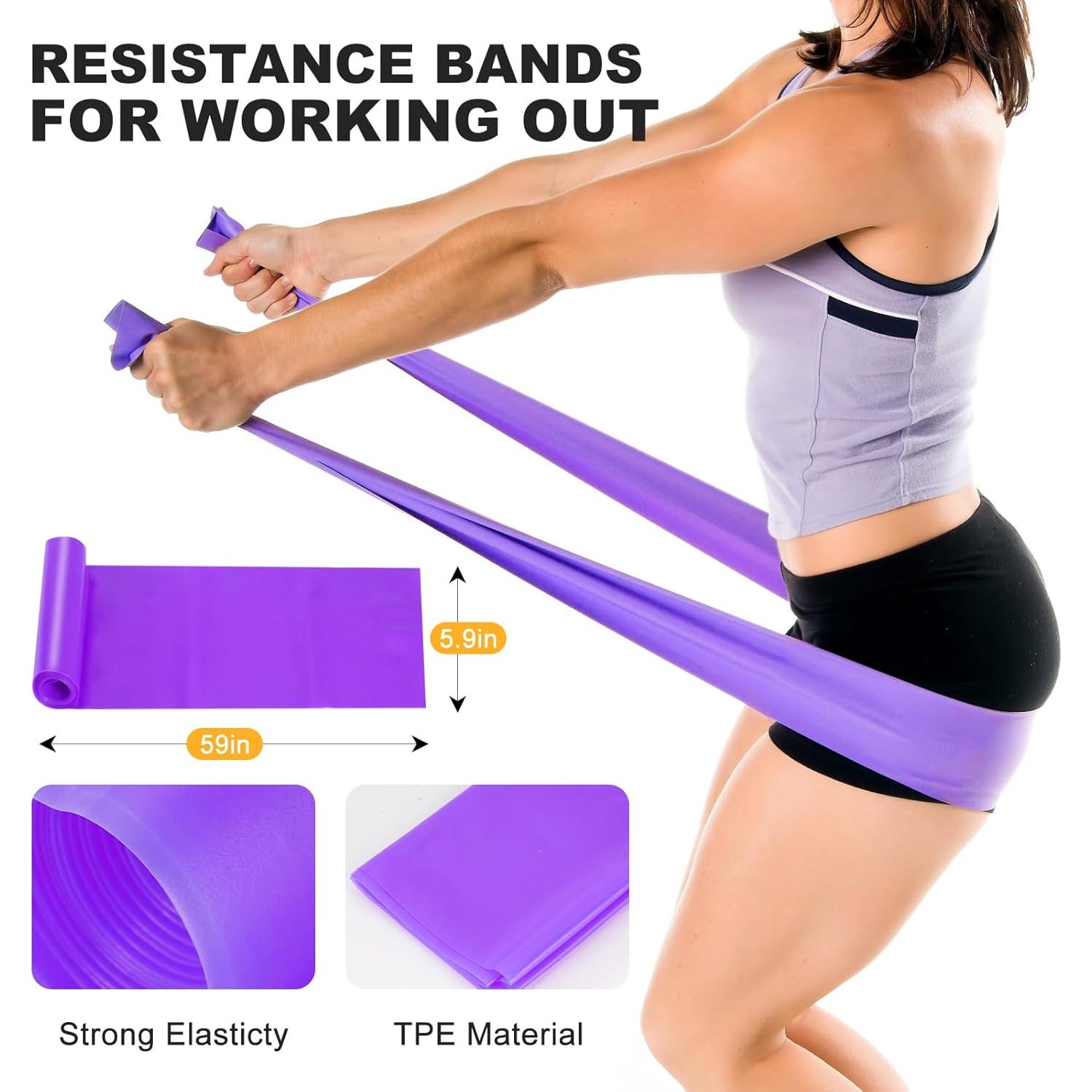 Kit de Pilates WOCUME para Mujeres - 2 Anillos, 2 Pelotas y 5 Bandas