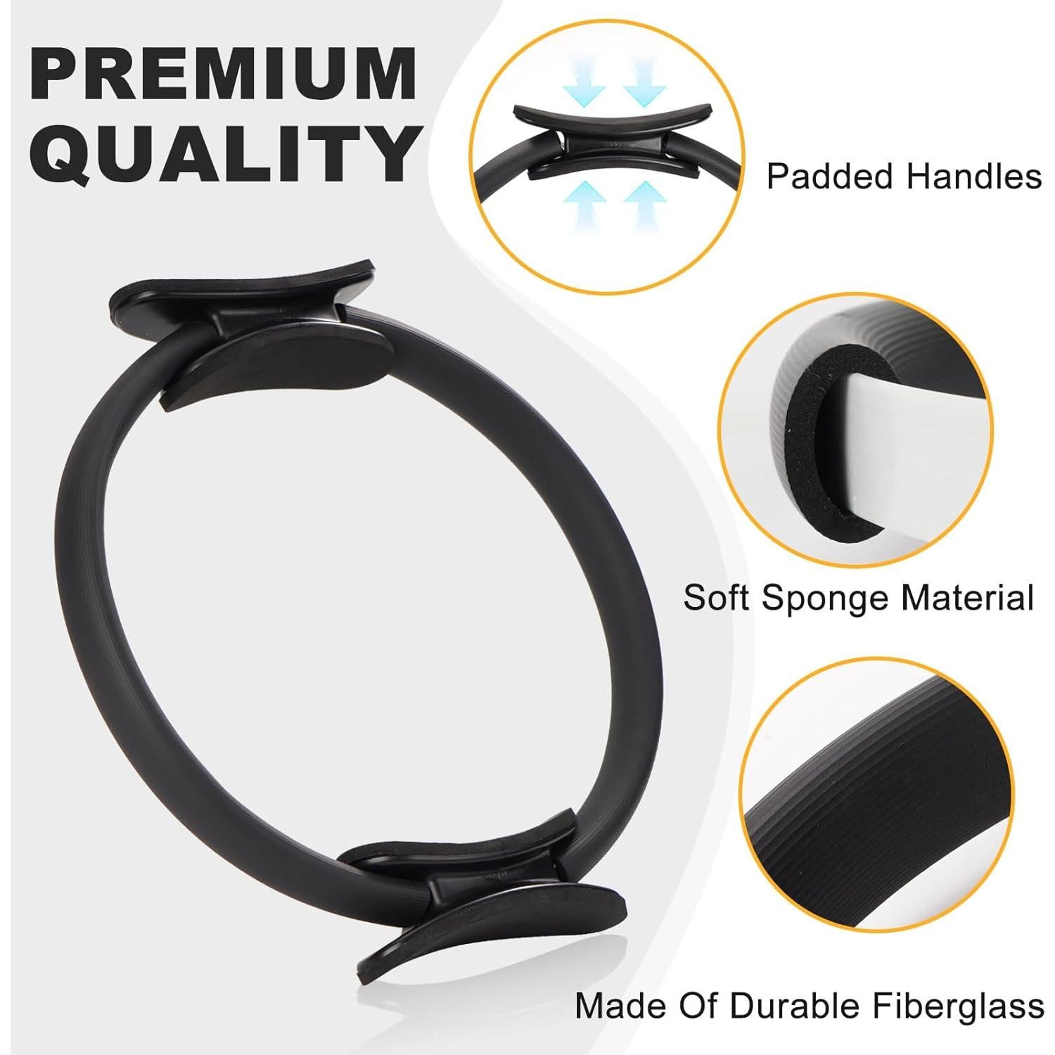 Kit de Pilates WOCUME para Mujeres - 2 Anillos, 2 Pelotas y 5 Bandas