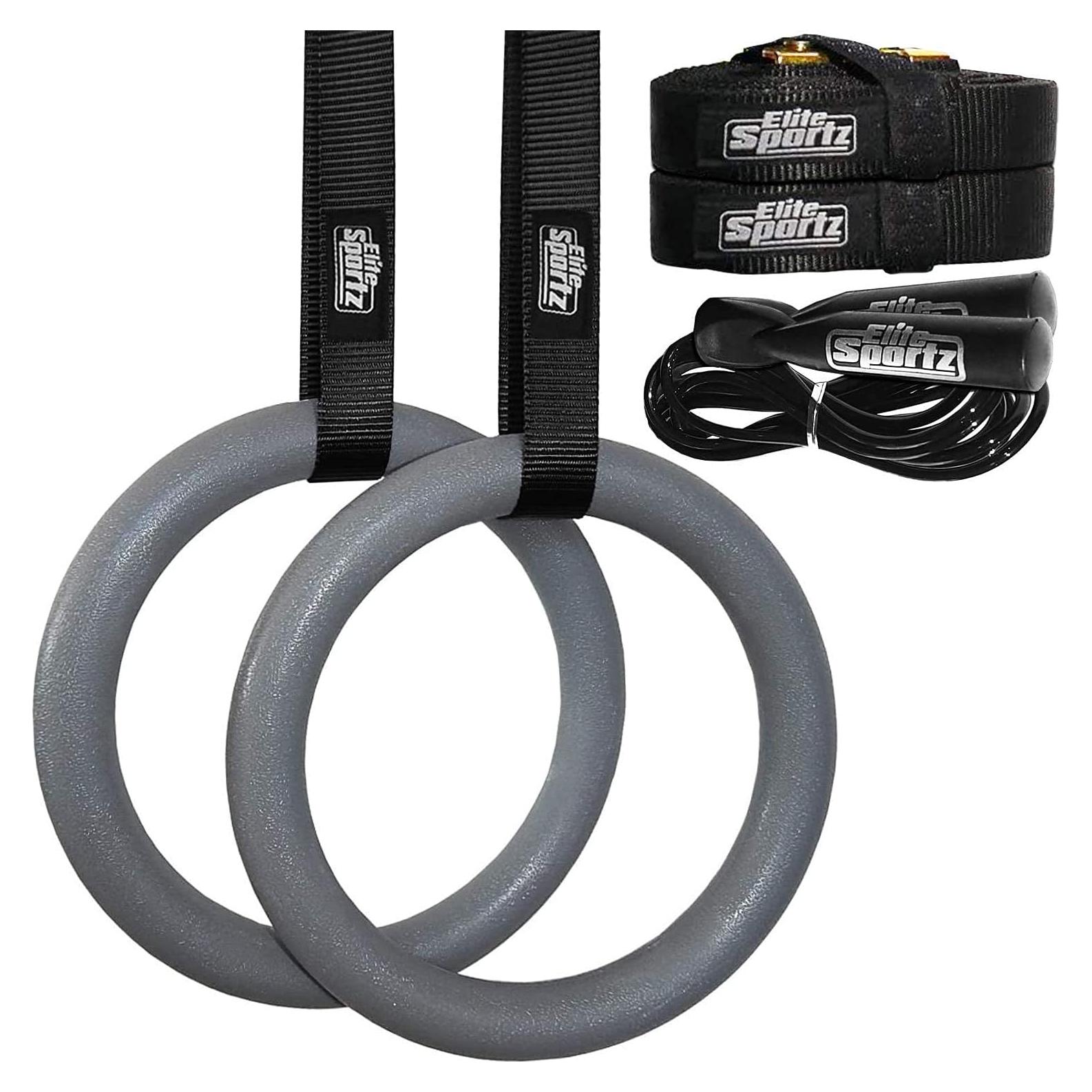 Anillas de Gimnasia Elite Sportz - Antideslizantes 23.5 cm