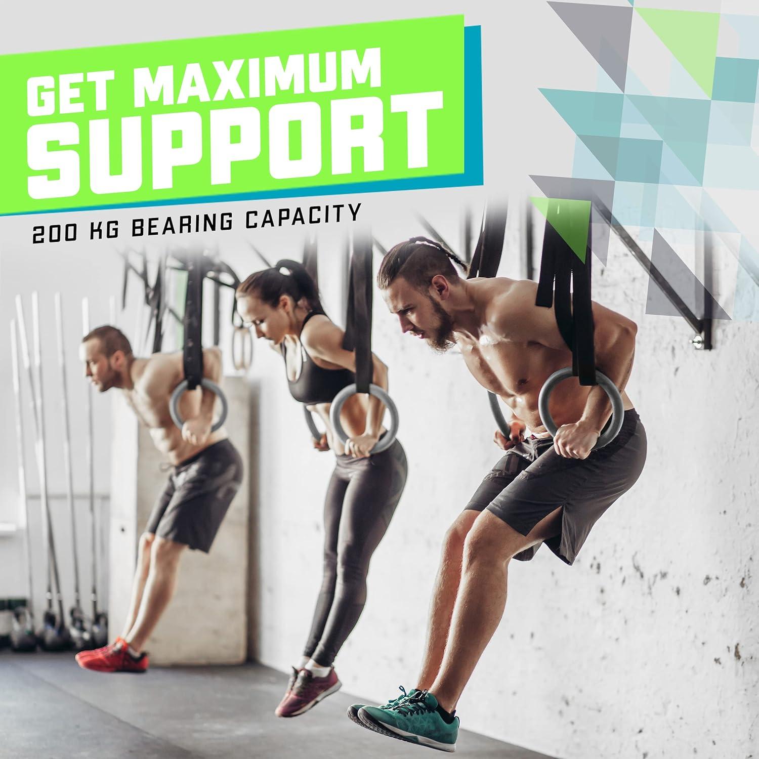 Anillas de Gimnasia Elite Sportz - Antideslizantes 23.5 cm