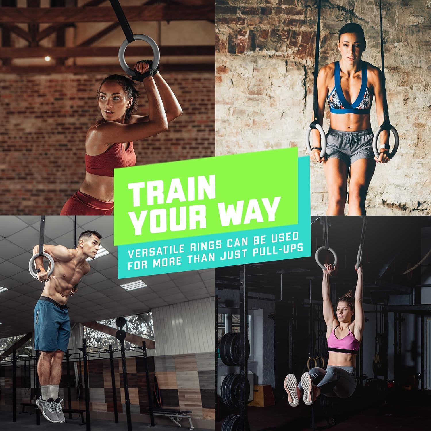 Anillas de Gimnasia Elite Sportz - Antideslizantes 23.5 cm