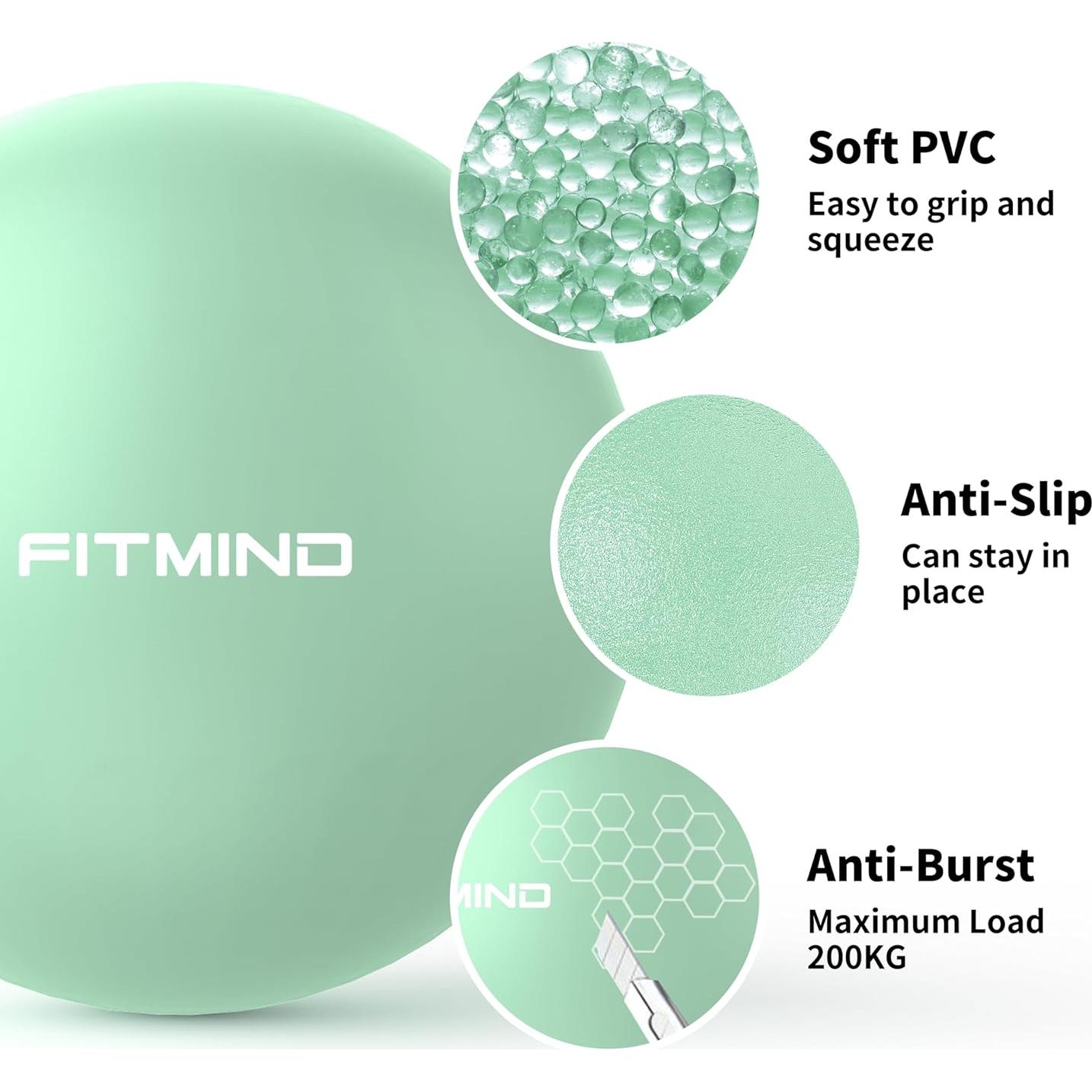 Bola de Pilates FITMIND 25.4 cm para Yoga y Fitness