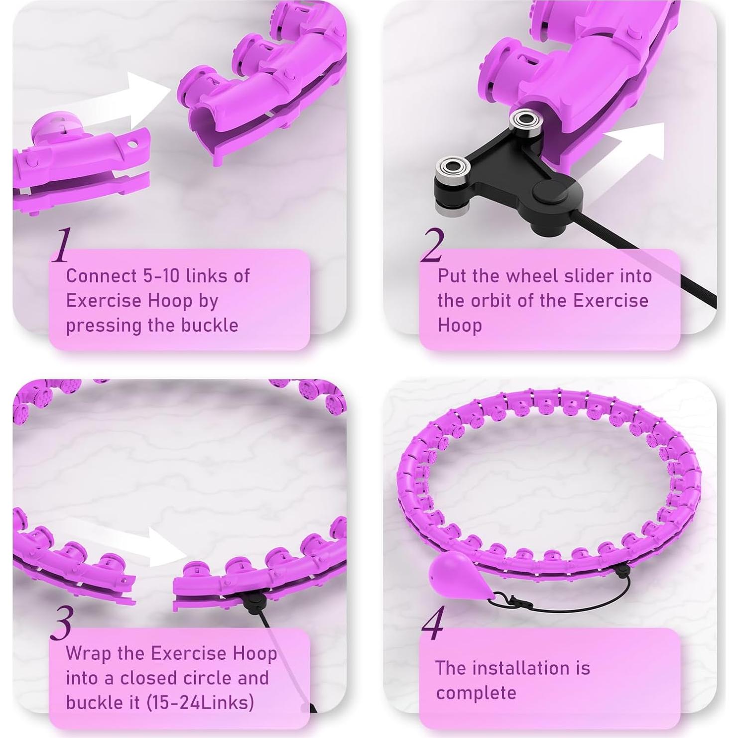 Aro de Hula con Peso JKSHMYT 30 Enlaces Ajustables 1.36 kg