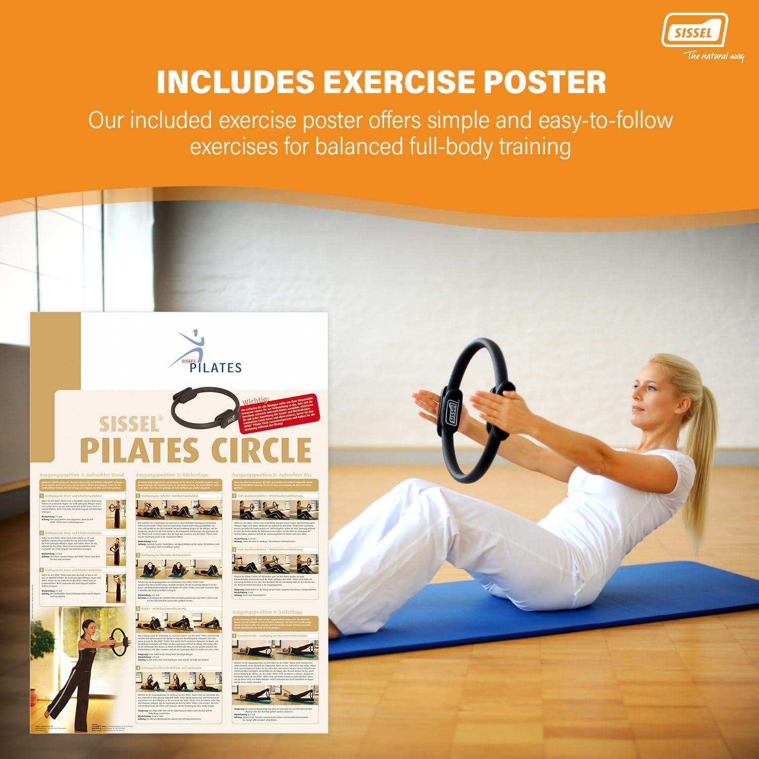 Círculo de Pilates Sissel 38cm con Póster de Ejercicio
