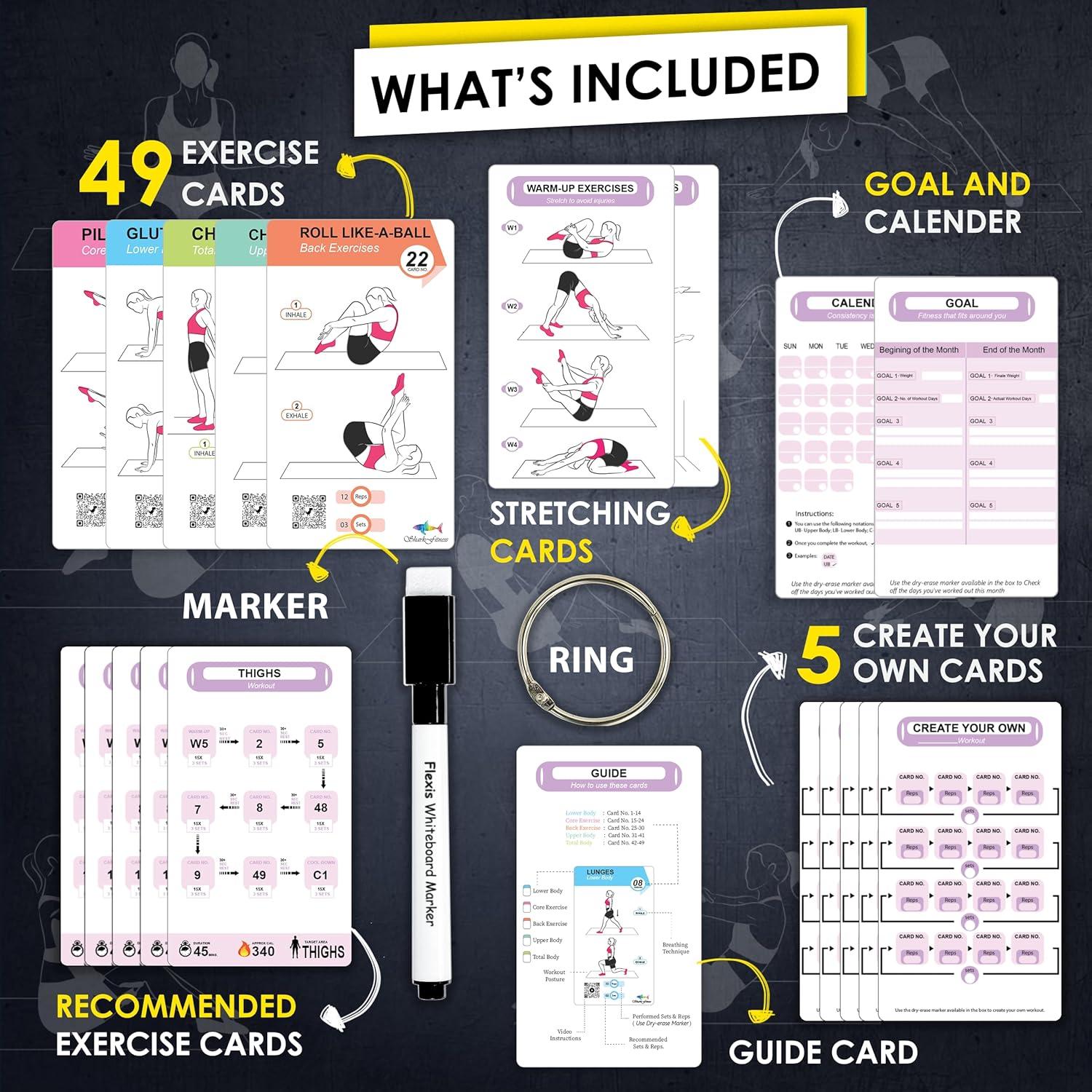 Tarjetas de Entrenamiento de Pilates Flexies - 58 Ejercicios con Video