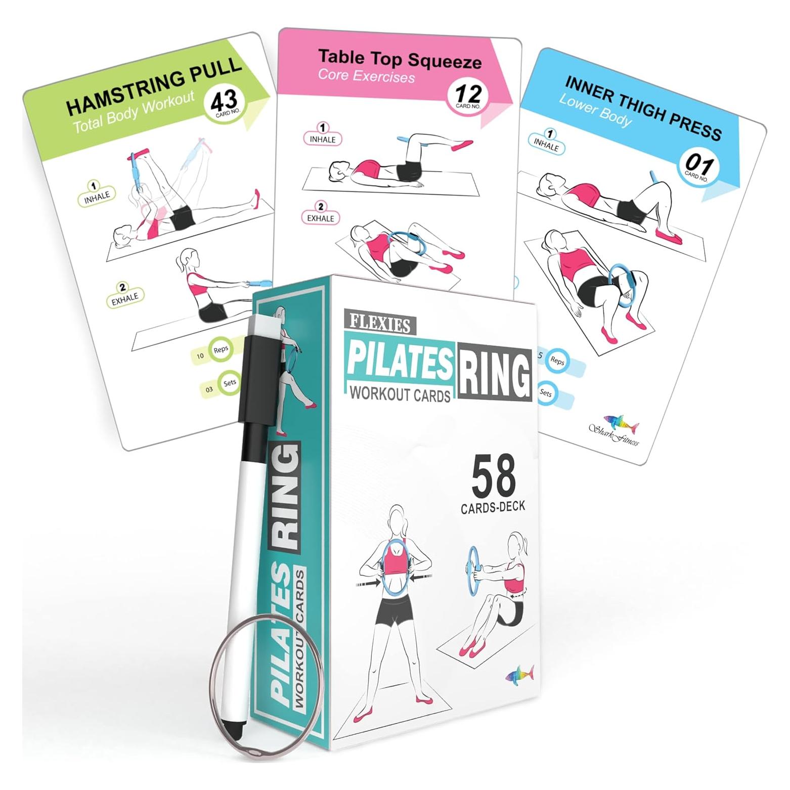 Tarjetas de Entrenamiento Pilates Flexies - 58 Tarjetas con Instrucciones