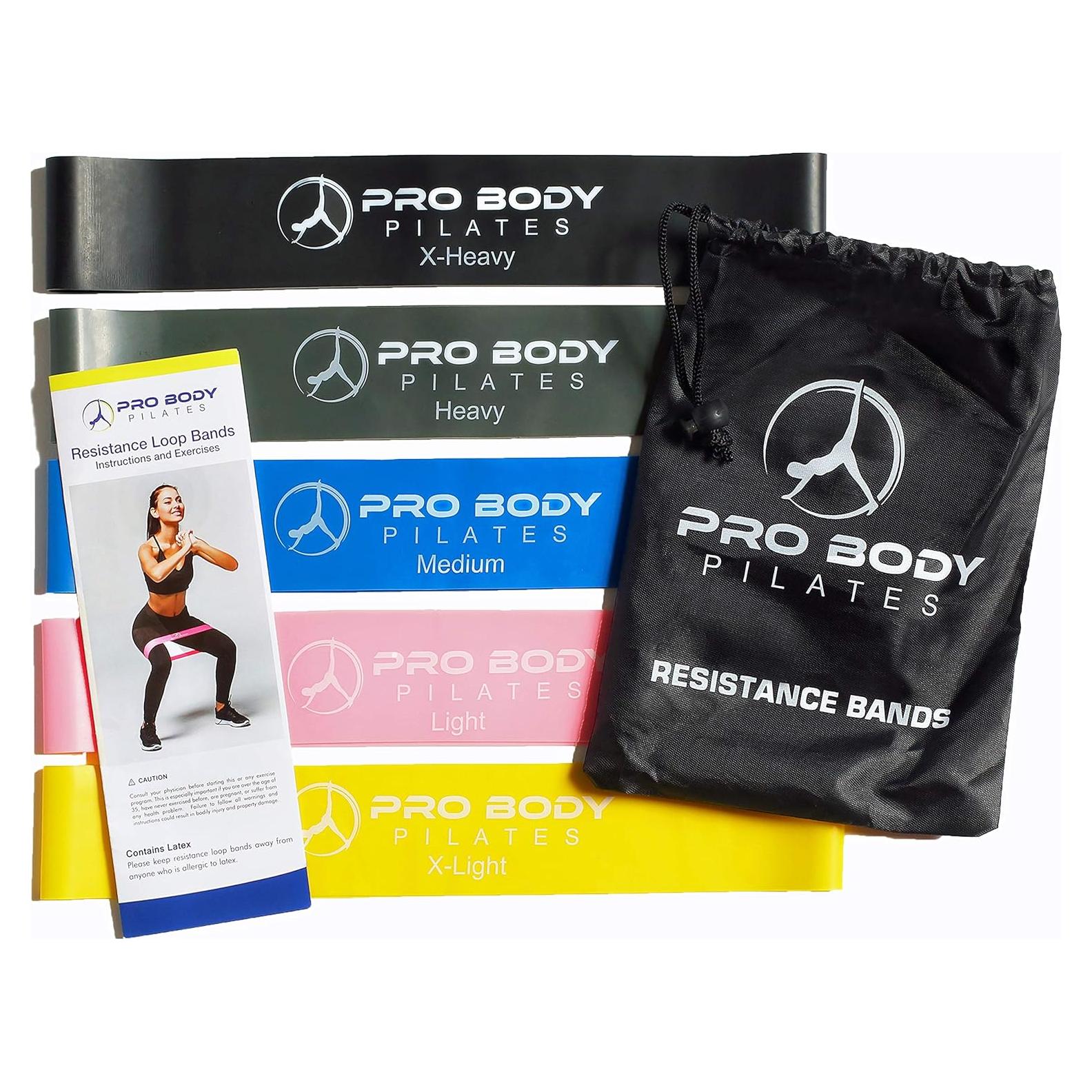 Set de 5 Bandas de Resistencia ProBody Pilates 30.48x5.08cm