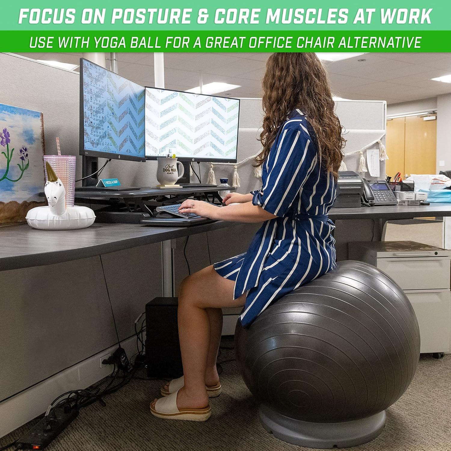 Base de Pelota de Fitness GoSports Hub 360 - Carbón - Estabilidad