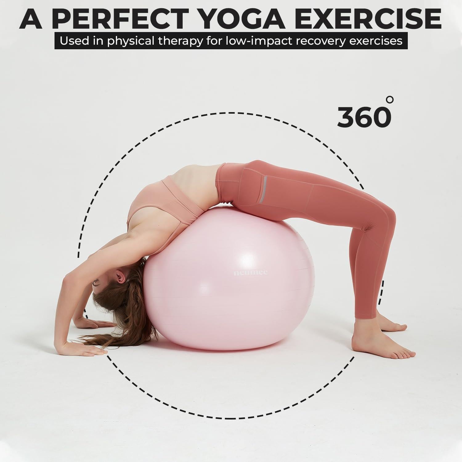 Silla de Pelota de Ejercicio NEUMEE 65 cm con Bandas de Resistencia