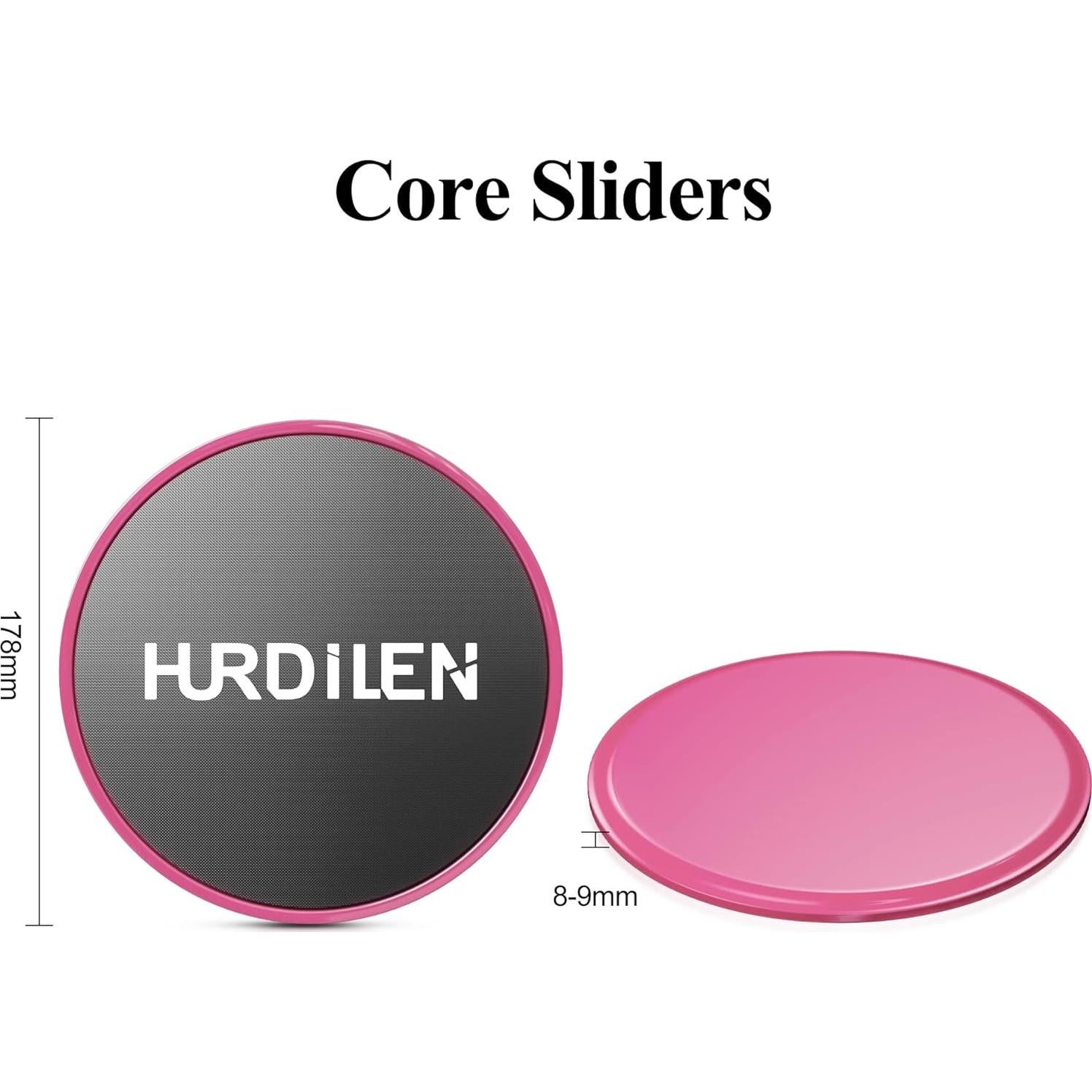 Deslizadores de Núcleo Hurdilen Rosa - Discos de Ejercicio Doble Cara