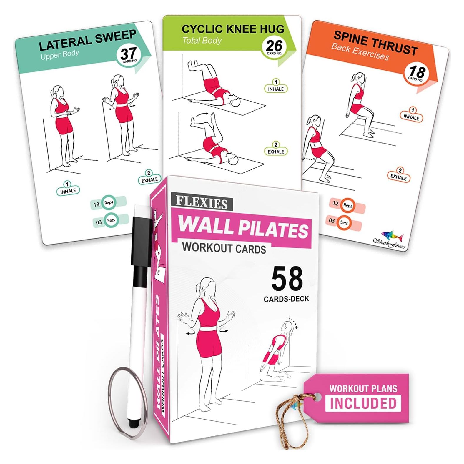 Tarjetas de Ejercicio Pilates en la Pared Flexies - 58 Unidades