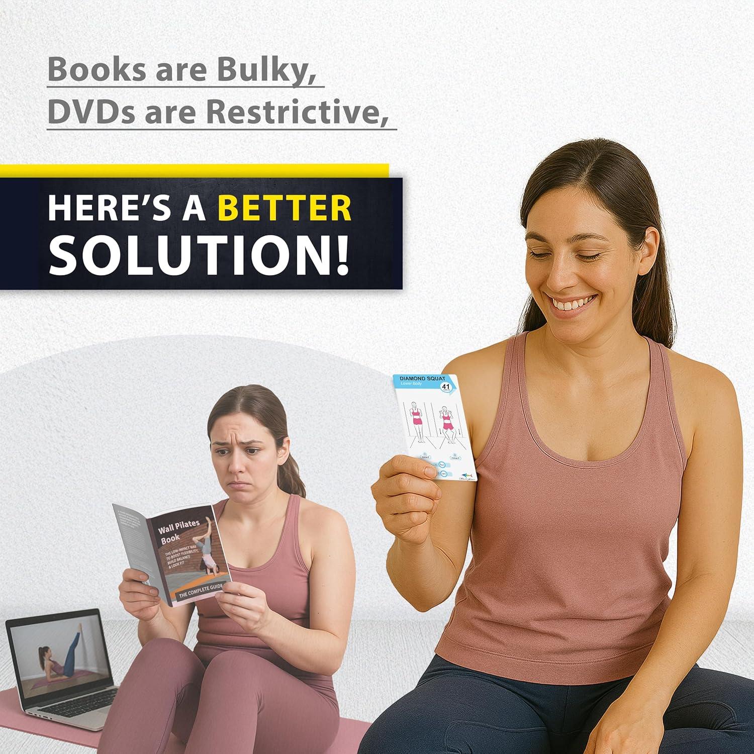 Tarjetas de Ejercicio Pilates en la Pared Flexies - 58 Unidades