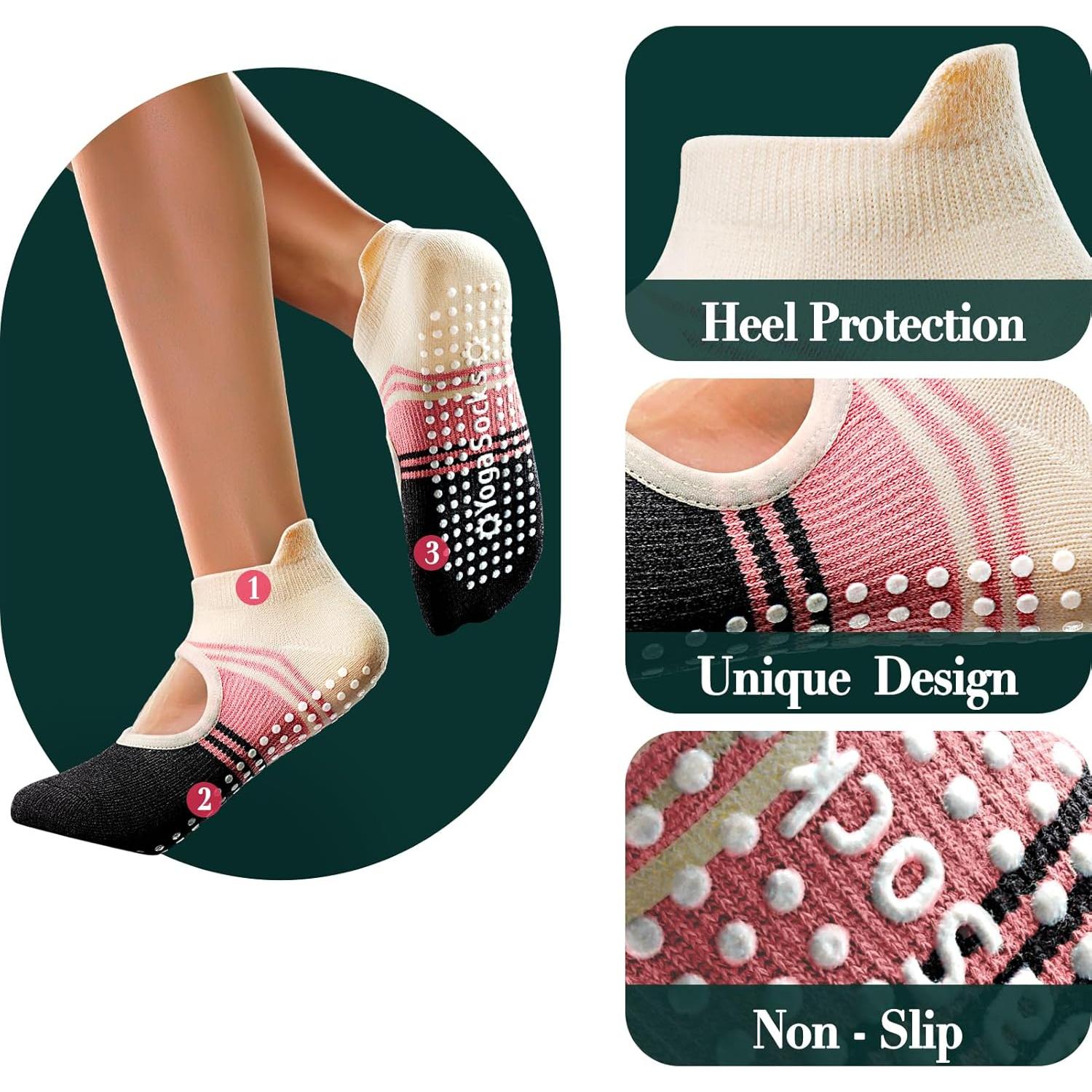 Calcetines de Yoga Antideslizantes Warmvin para Mujeres 5-9