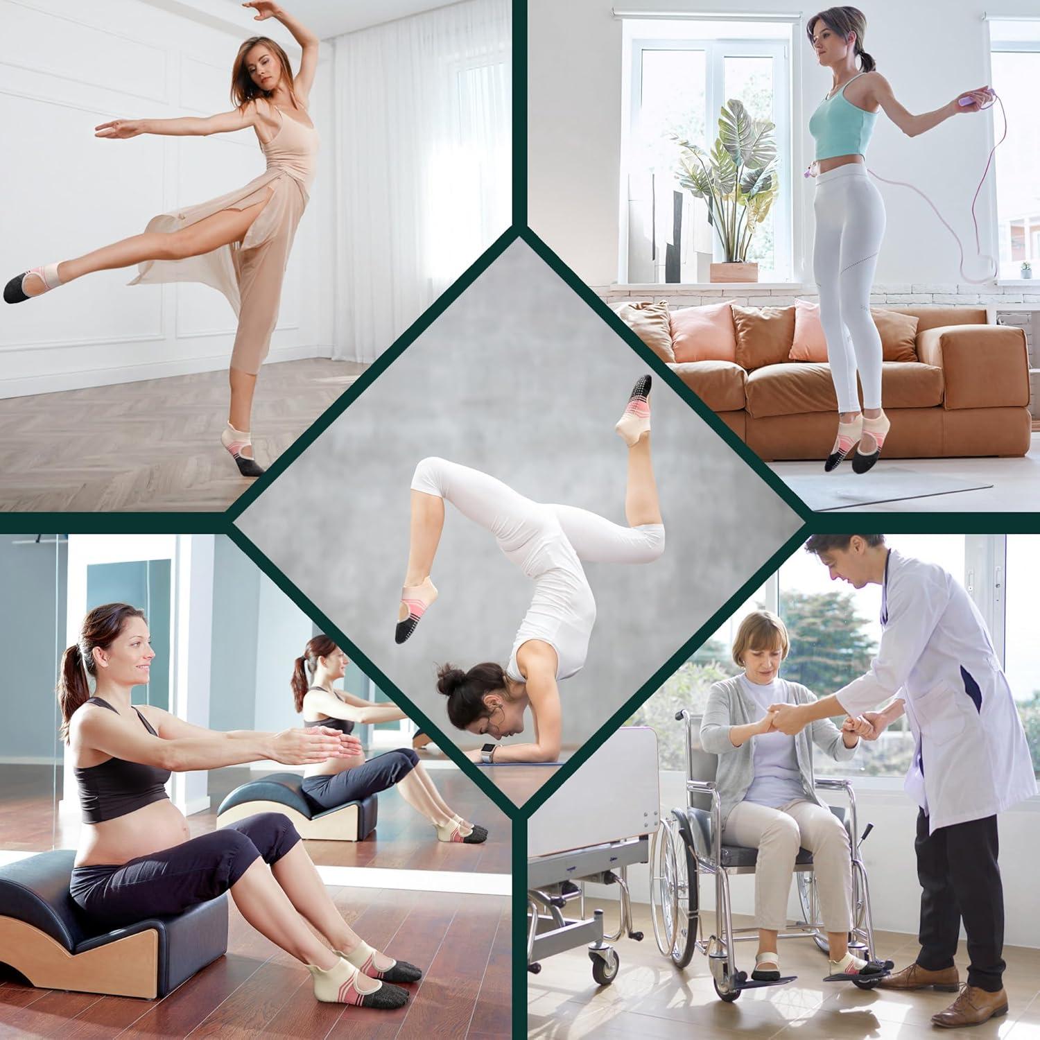 Calcetines de Yoga Antideslizantes Warmvin para Mujeres 5-9