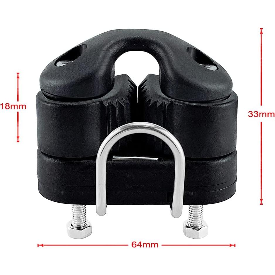 2 Pcs Cam Cleats Nylon VTurboWay con Anillo Guía Alambre Naranja