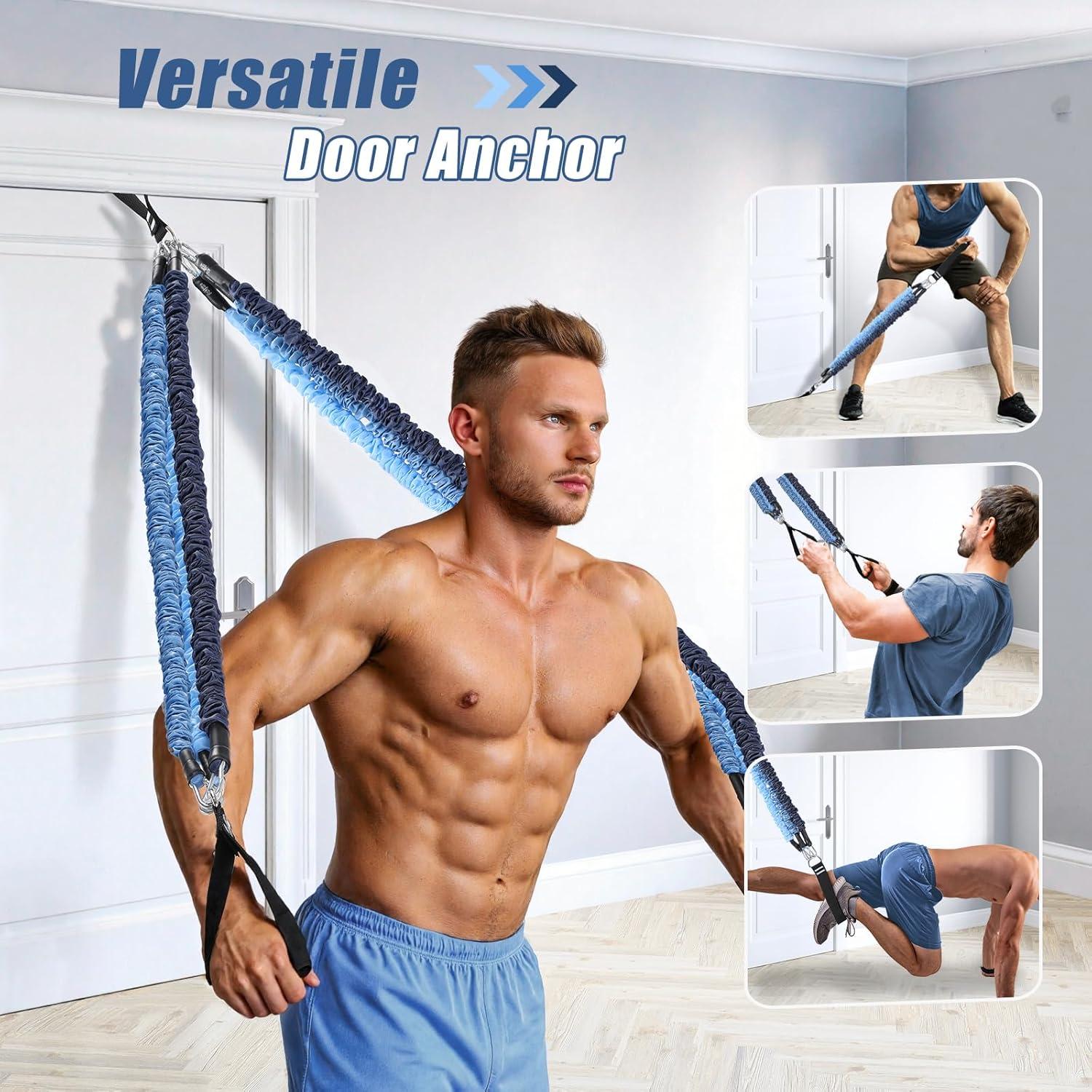 Kit de Barra de Pilates ALongSong con 6 Bandas de Resistencia 9-81kg