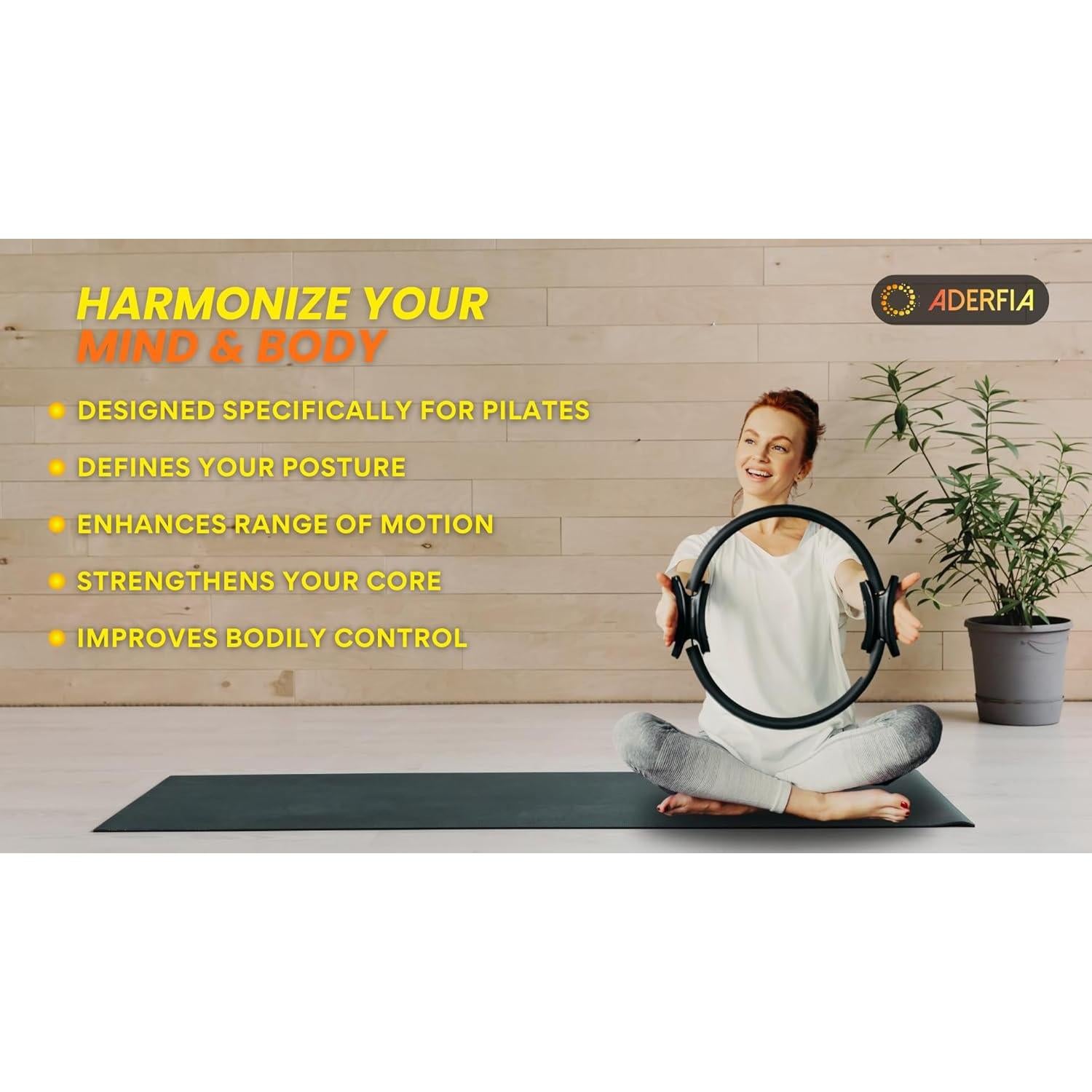 Anillo de Pilates ADERFIA 2PACK - 35.56 cm, Acolchado