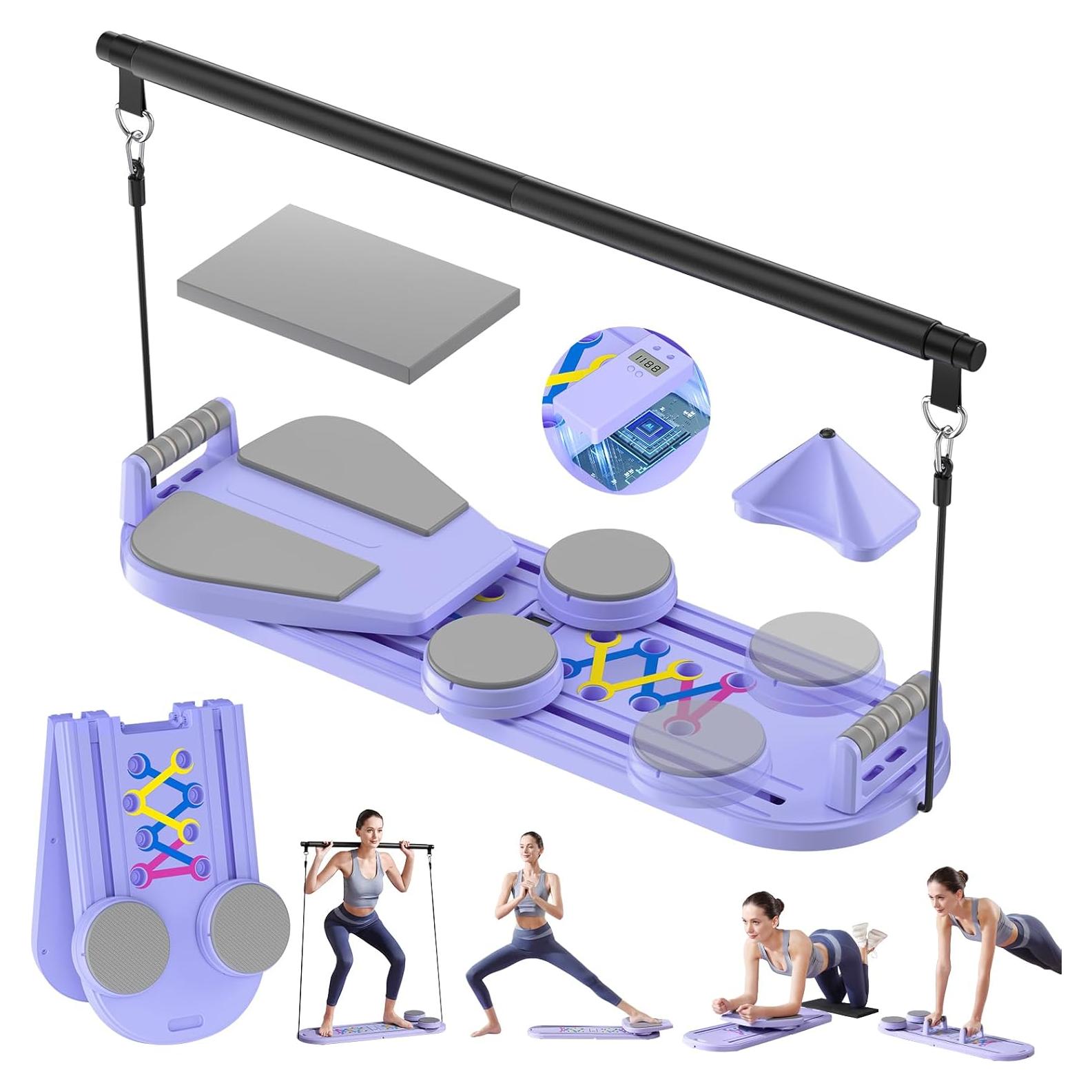 Reformer de Pilates Mosdos US123 Plegable 7 en 1 para Entrenamiento