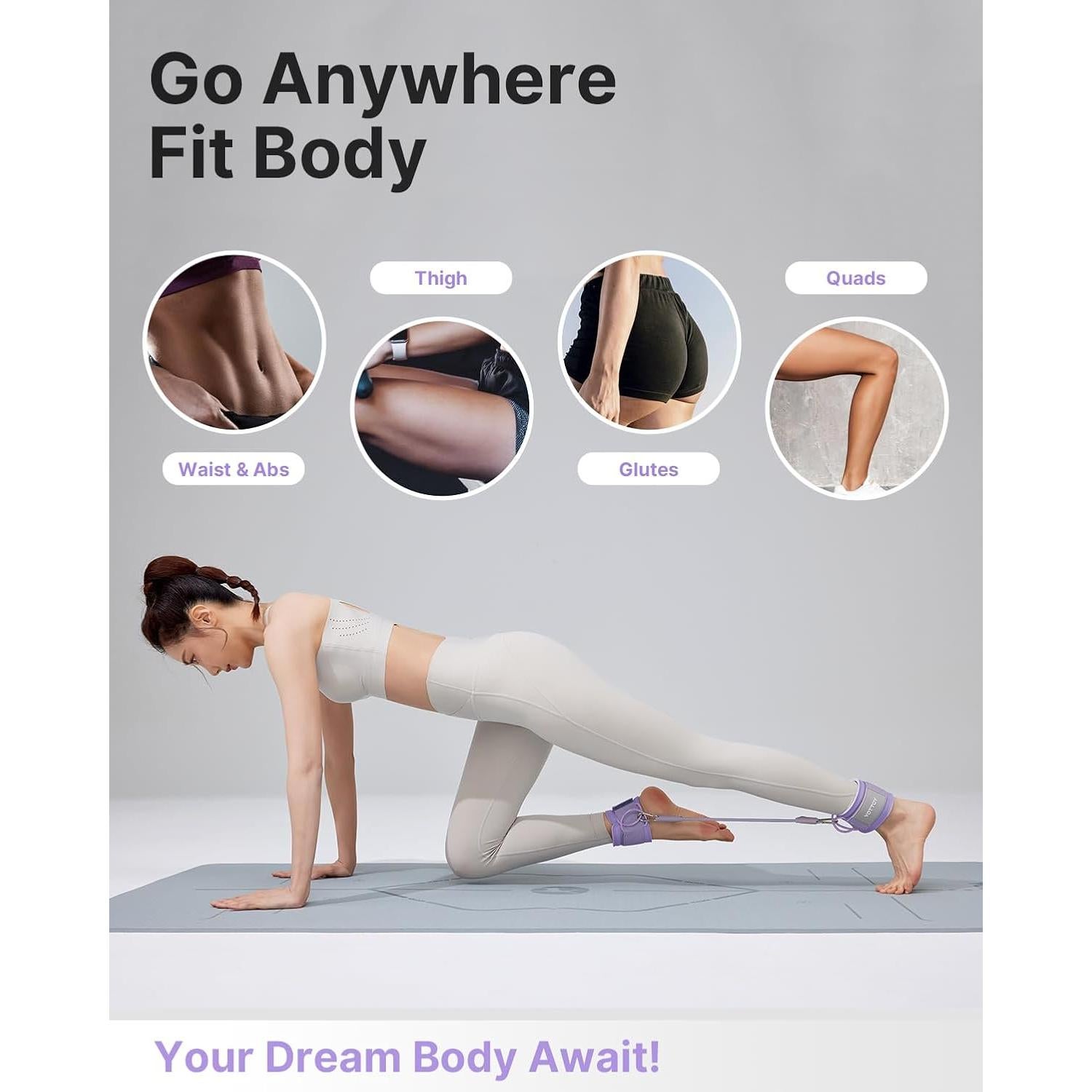 Bandas de Resistencia para Tobillo YOTTOY - 3 Niveles Ajustables